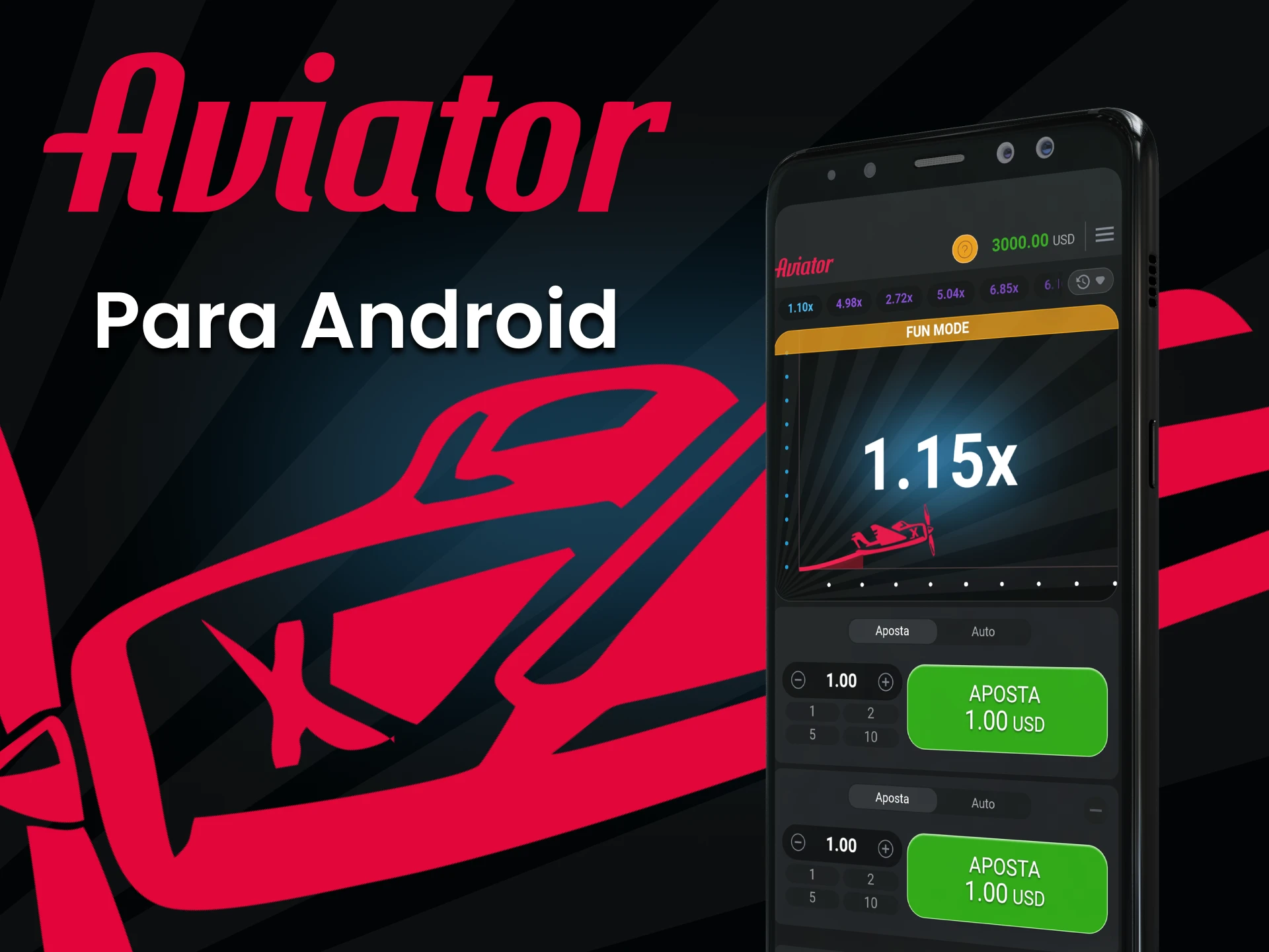 Para jogar Aviator, baixe o aplicativo para Android.
