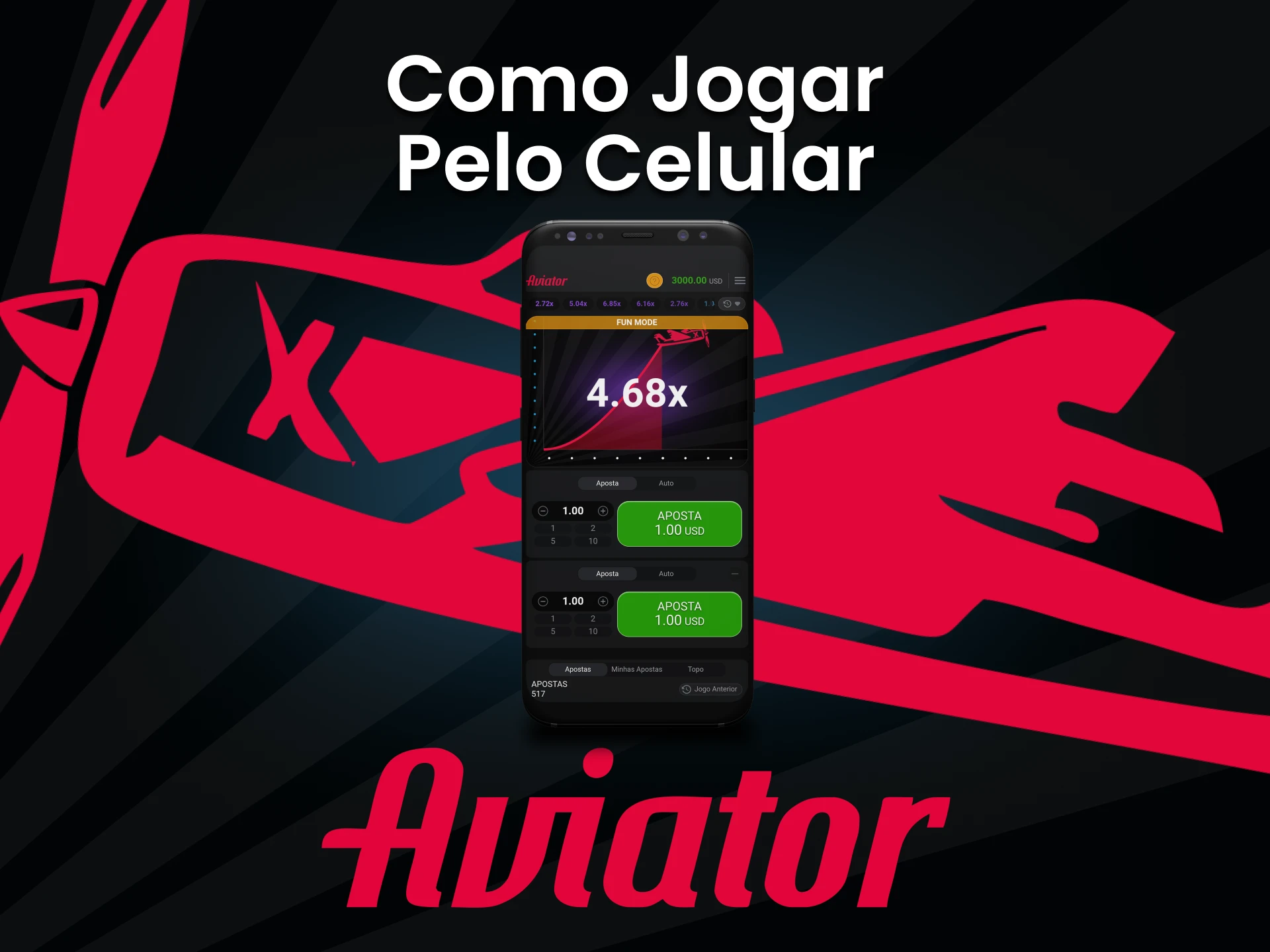 Tente jogar Aviator através do aplicativo em seu smartphone.