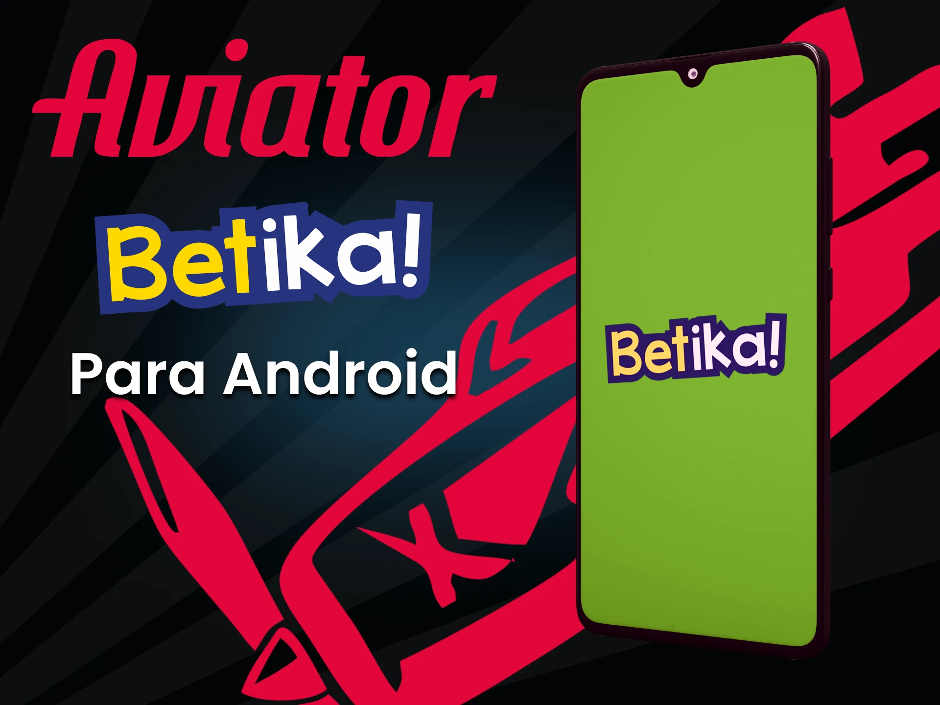 Jogue Aviator com o smartphone Betika no Android.