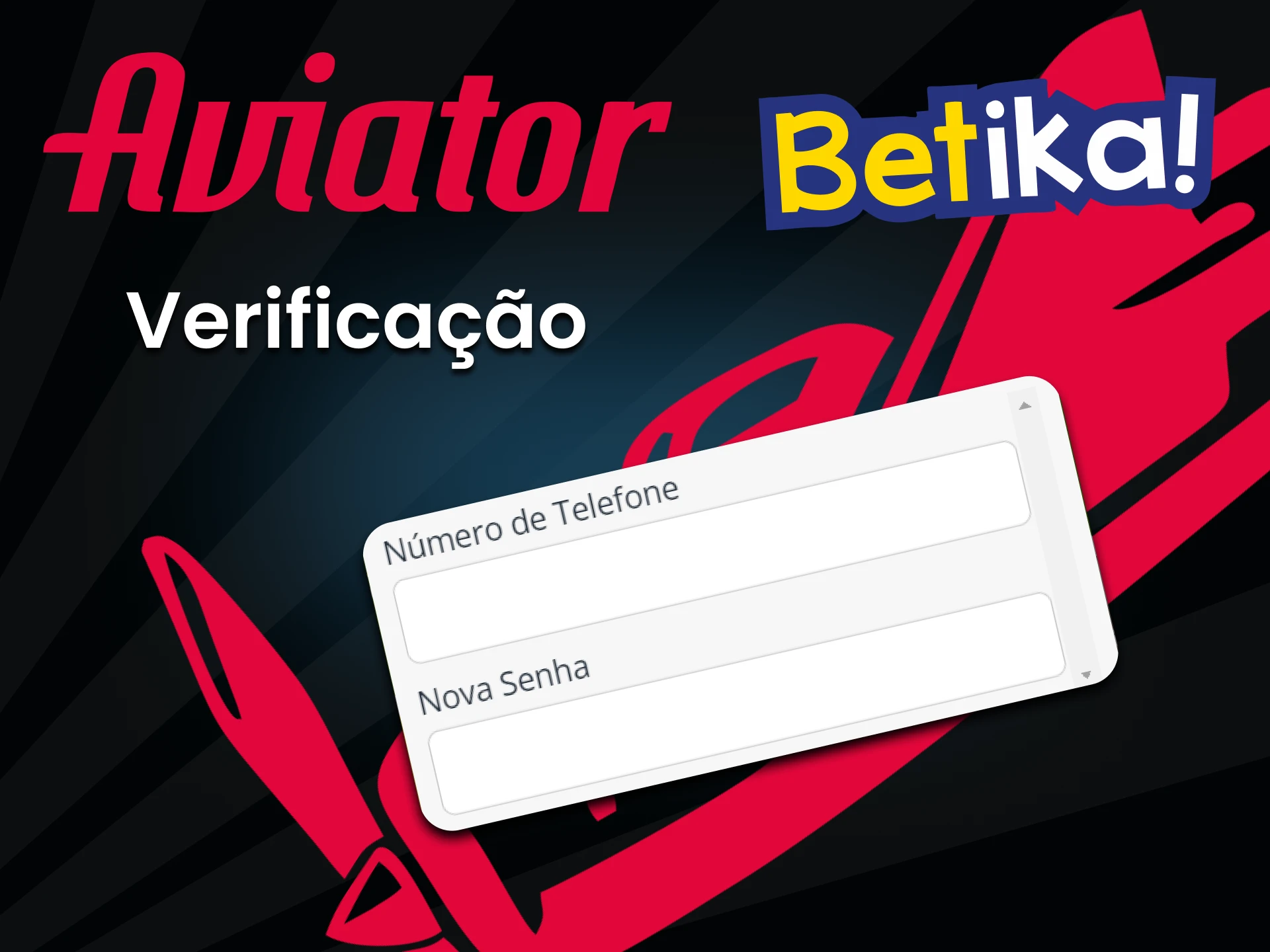 Para jogar Aviator, você precisa preencher os dados pessoais do Betika.
