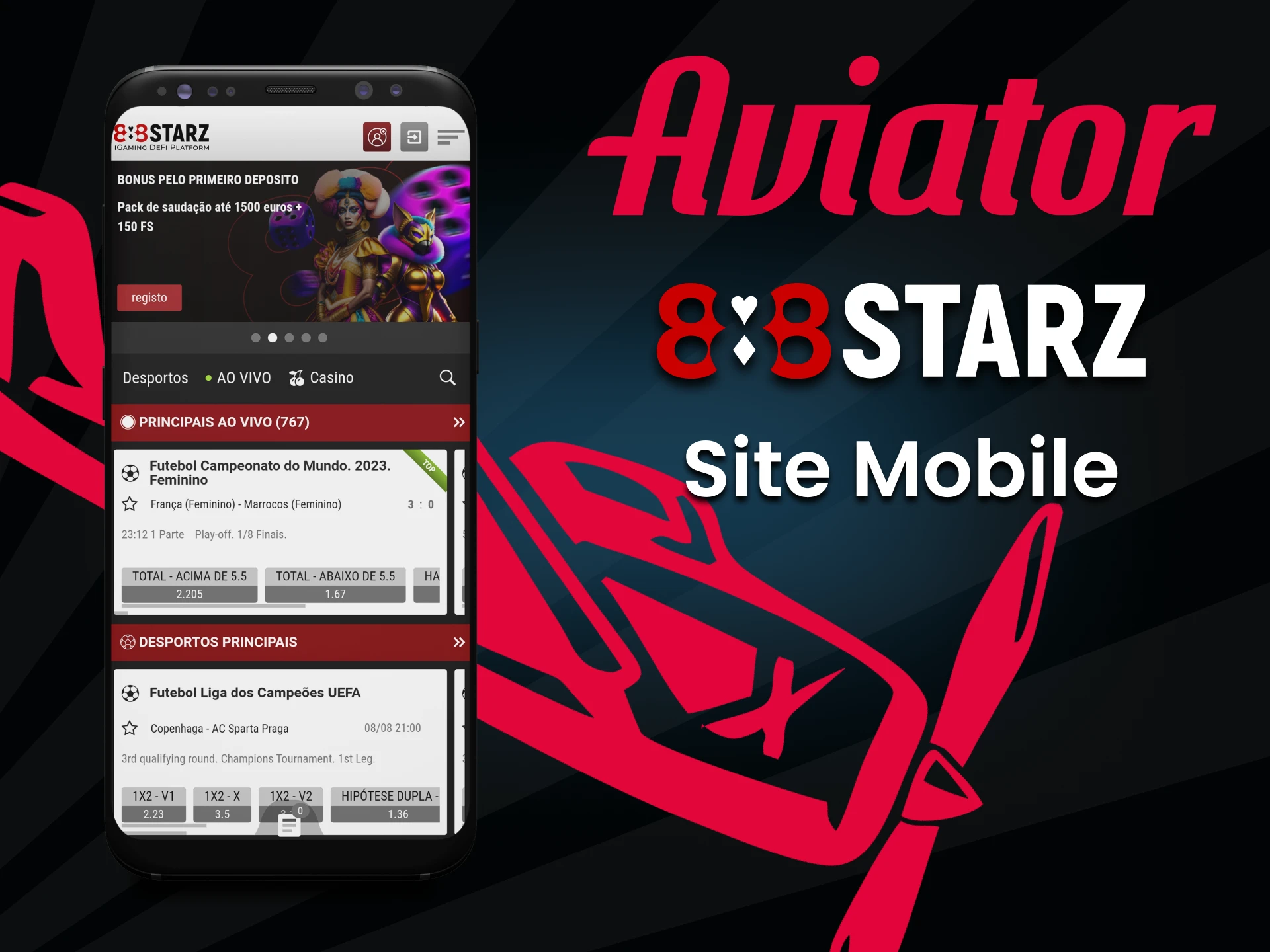 Visite a versão móvel do site da 888starz em seu smartphone.