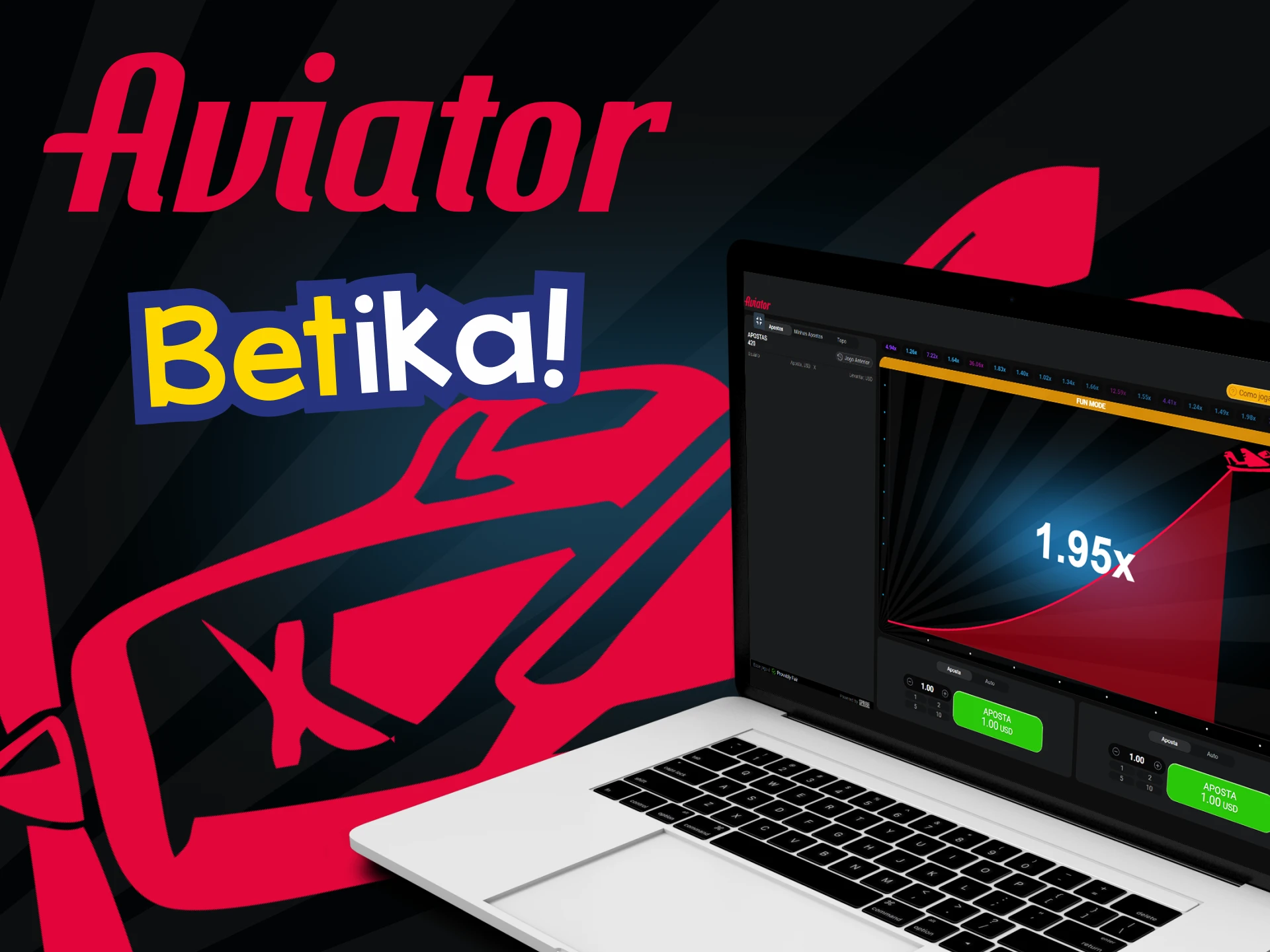 Para jogar Aviator, escolha o serviço Betika.