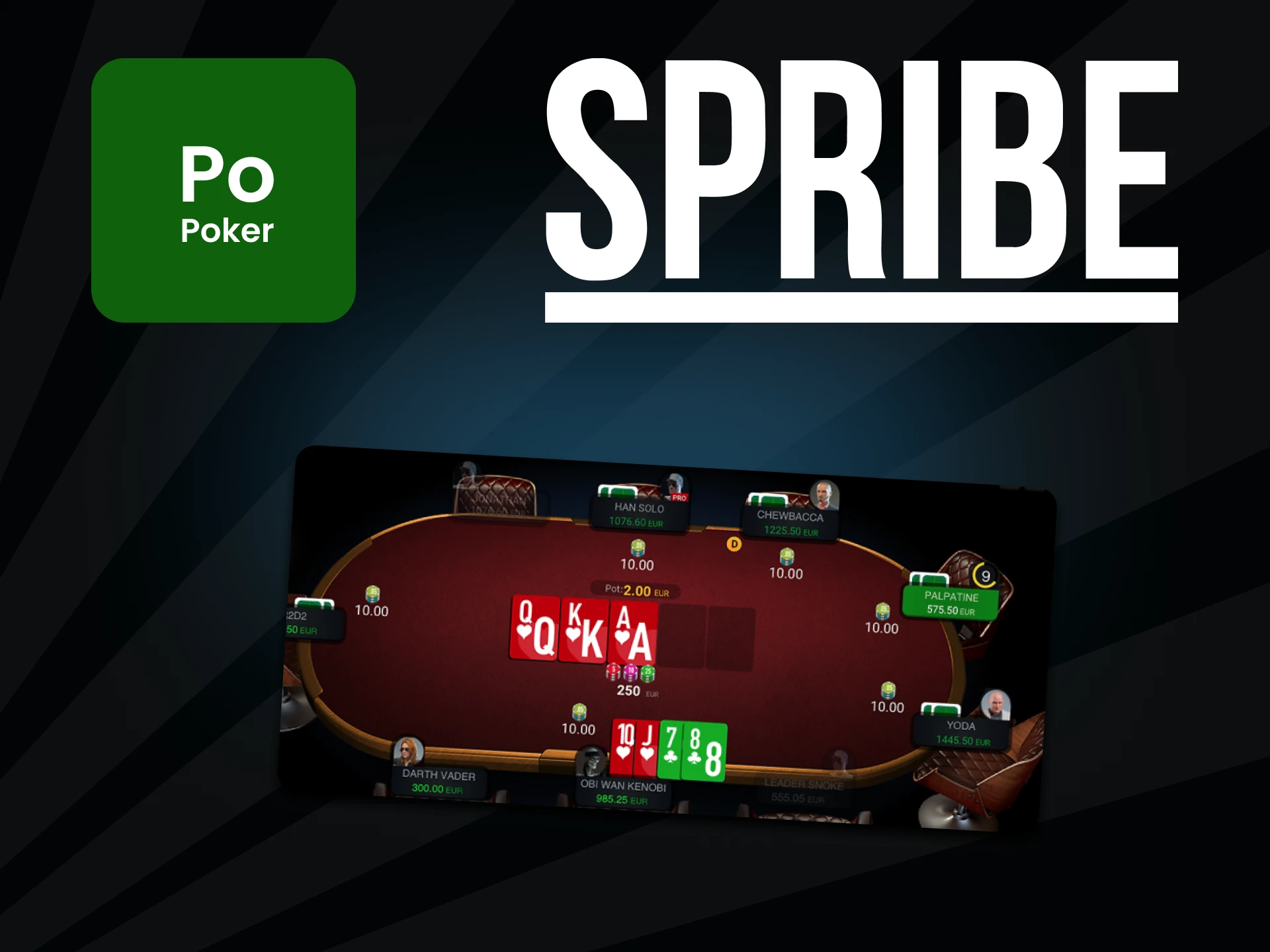 Para um jogo Spribe, escolha Poker.