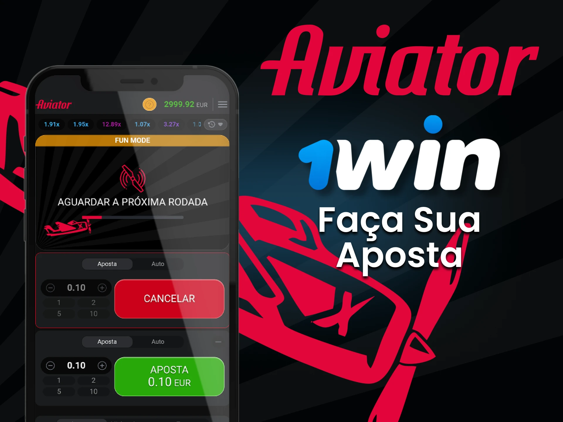 Para começar a jogar Aviator você precisa apostar em 1win.