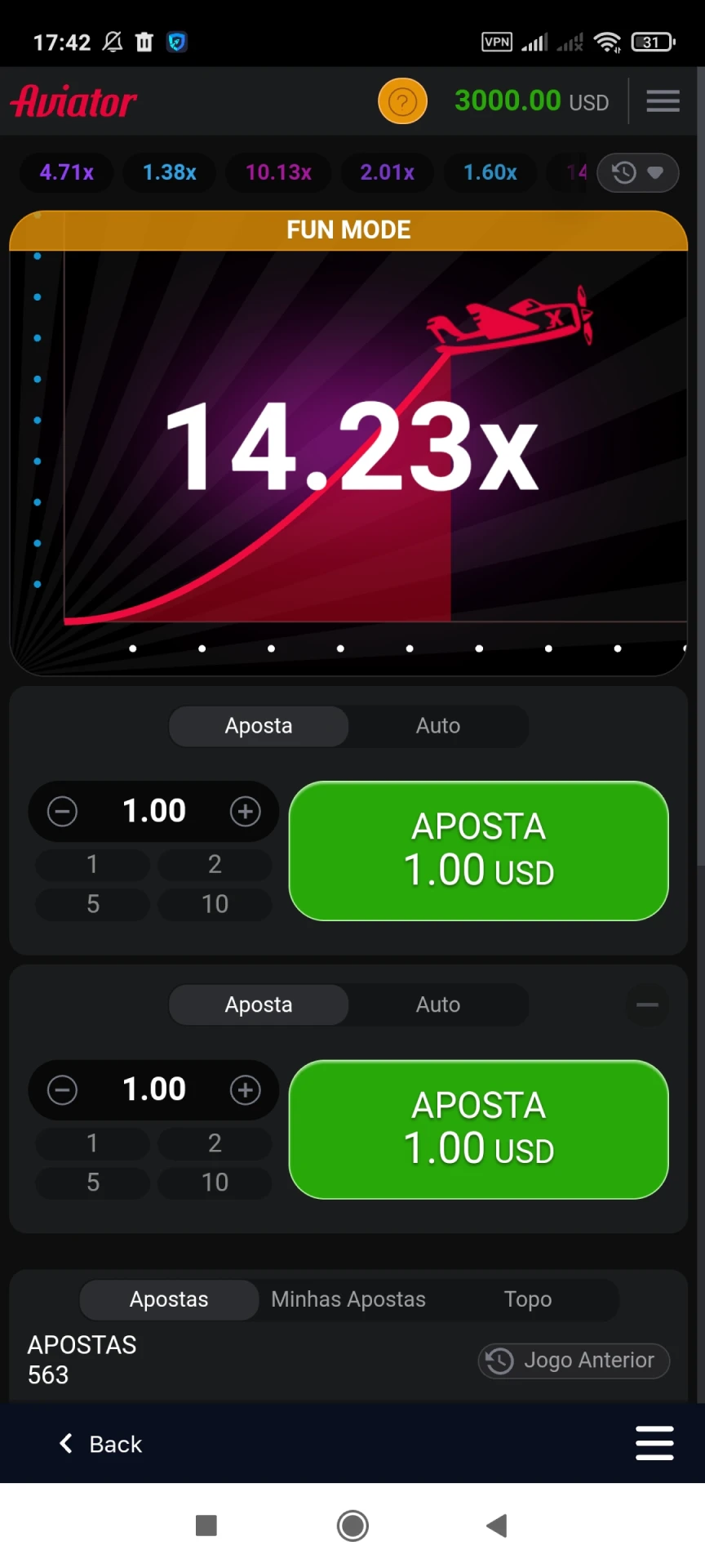 Visite a página Aviator do aplicativo 1win.