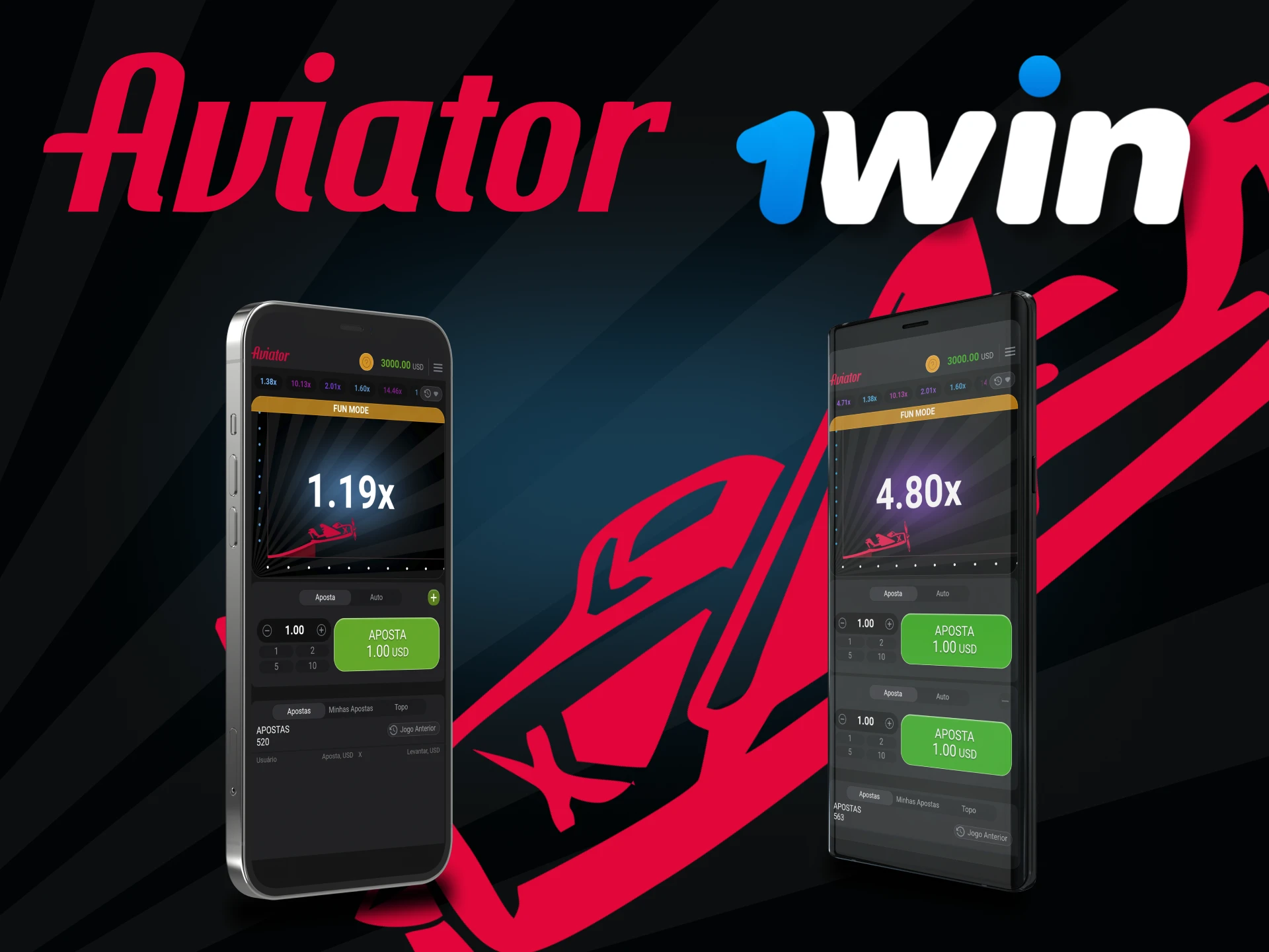 Escolha a maneira mais conveniente de jogar Aviator no 1win.