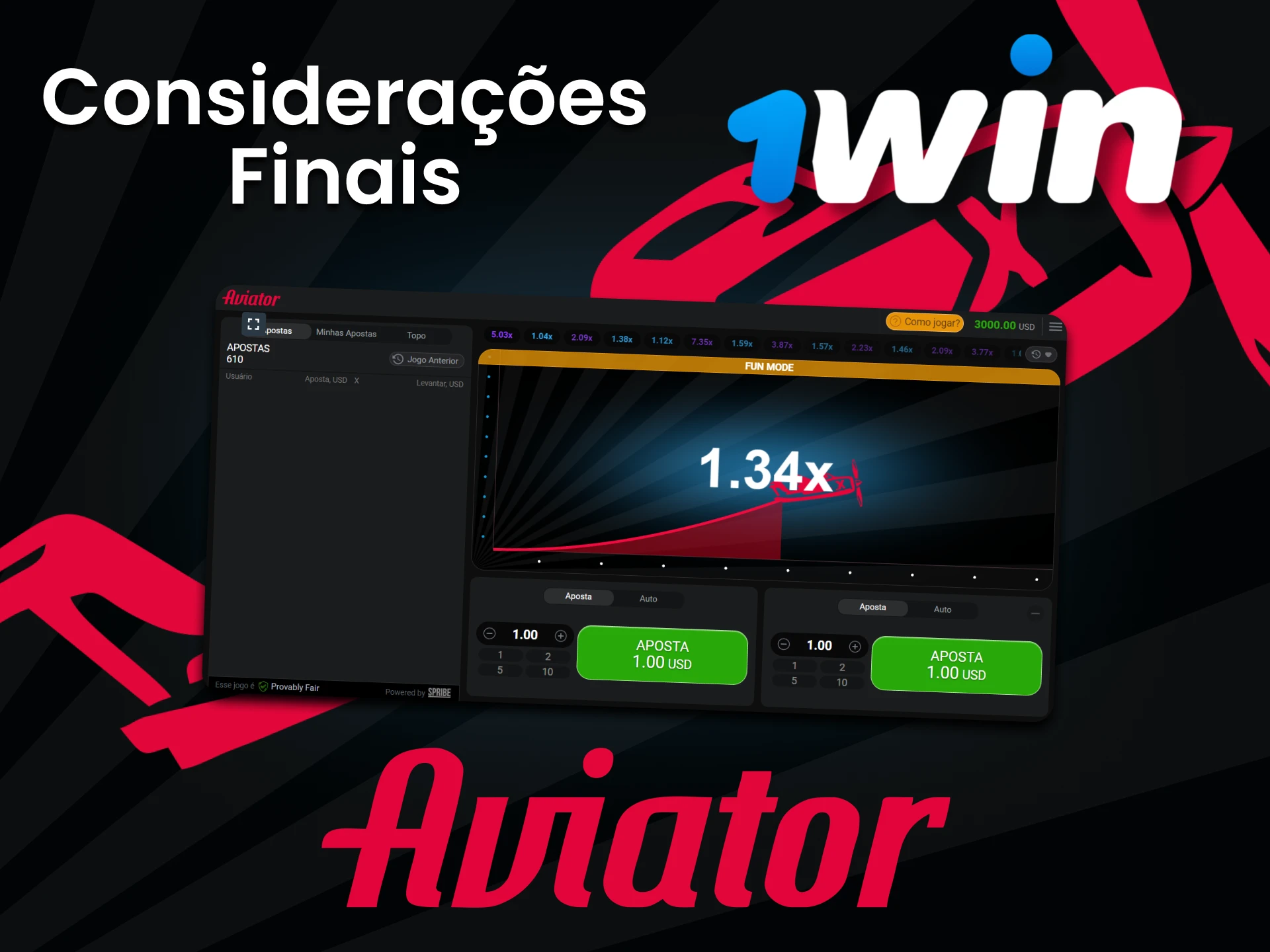 1win é perfeito para jogar Aviator.