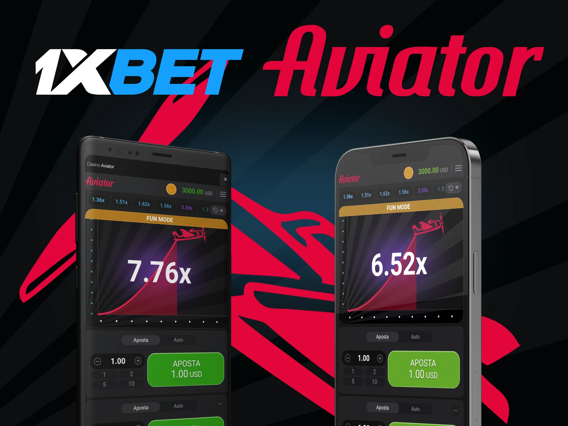 Escolha a sua variante de jogar Aviator na 1xbet.