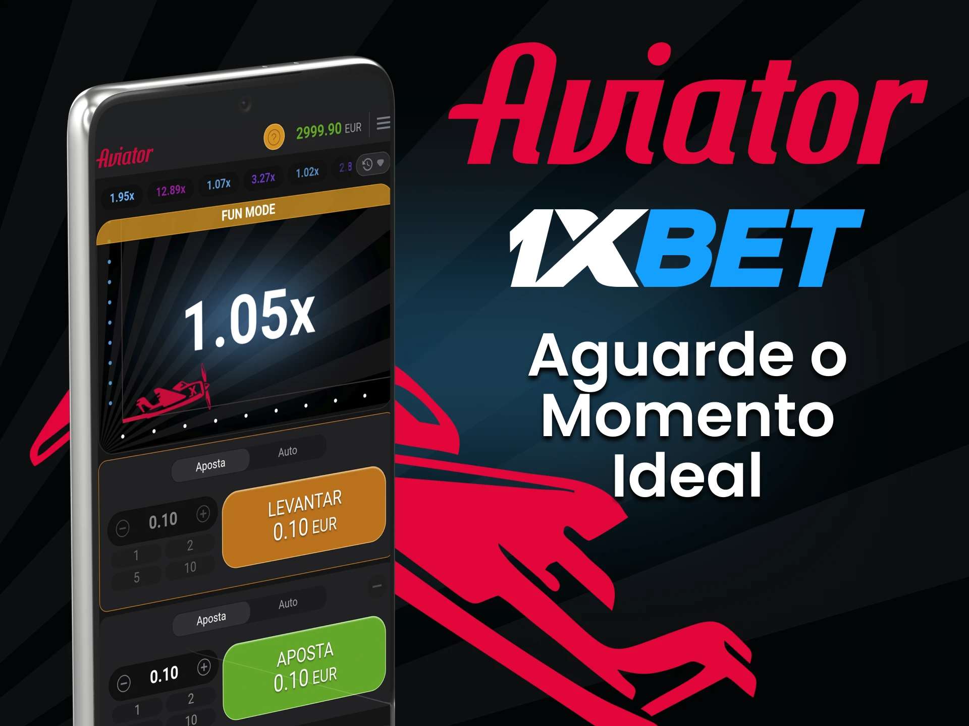 Aguarde o momento certo para ganhar o Aviator na 1xbet.