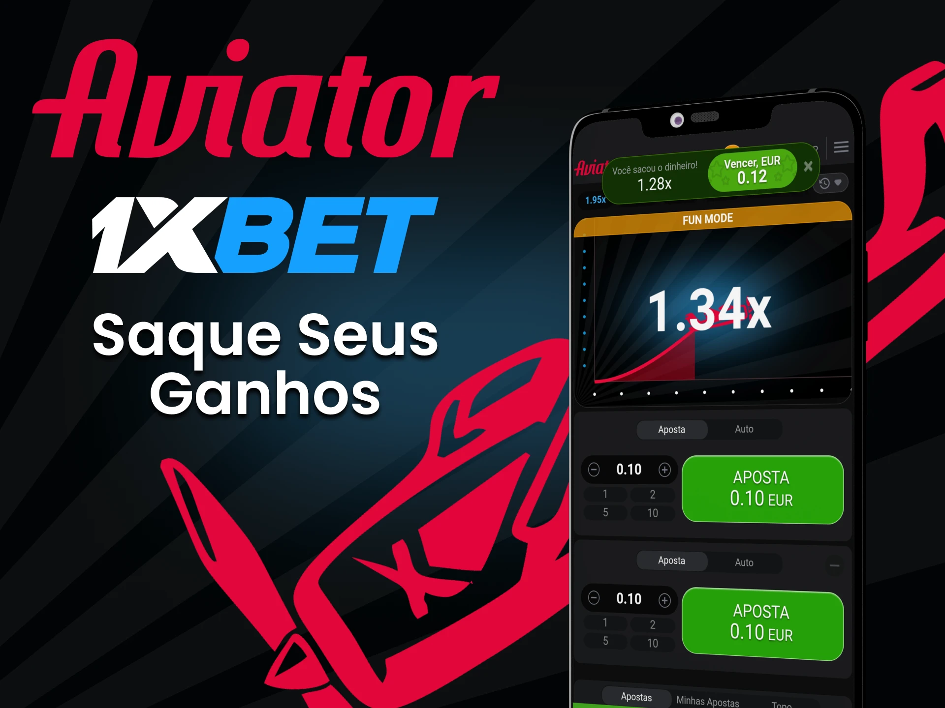 Faça sua primeira aposta no jogo Aviator na 1xbet.