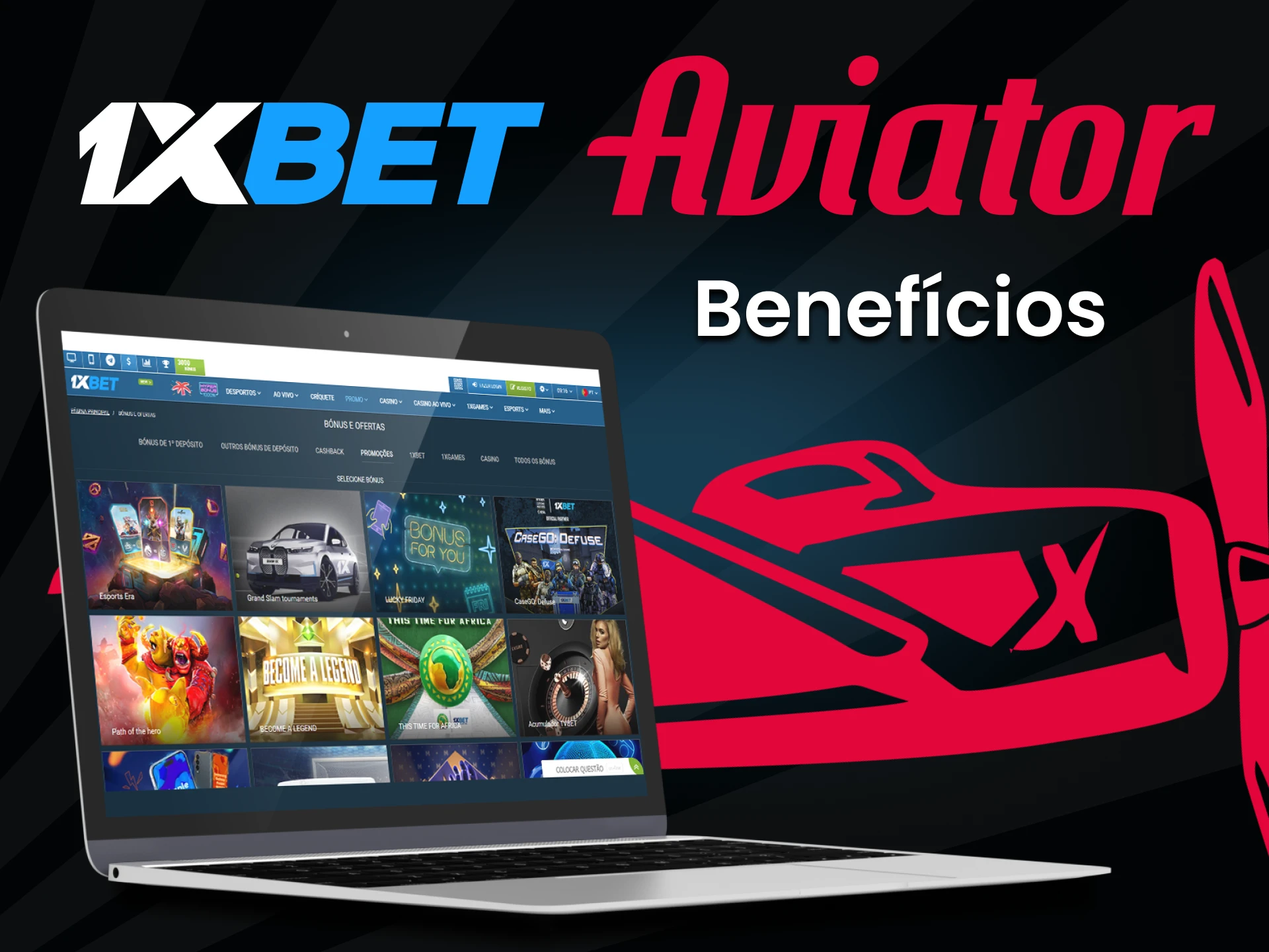 1xbet tem muitas vantagens para jogar Aviator.