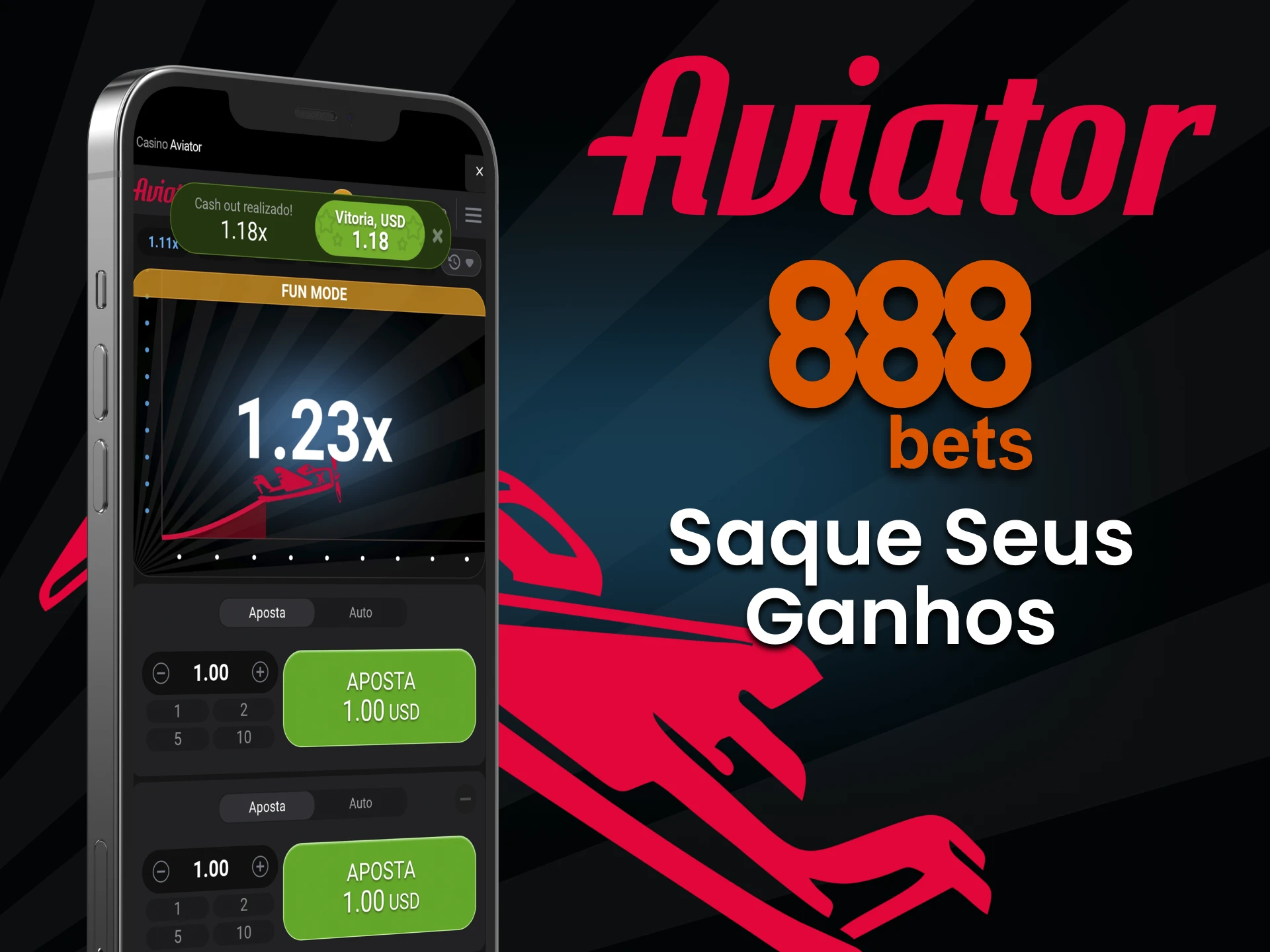 Complete sua aposta e retire fundos para o Aviator no 888bets.