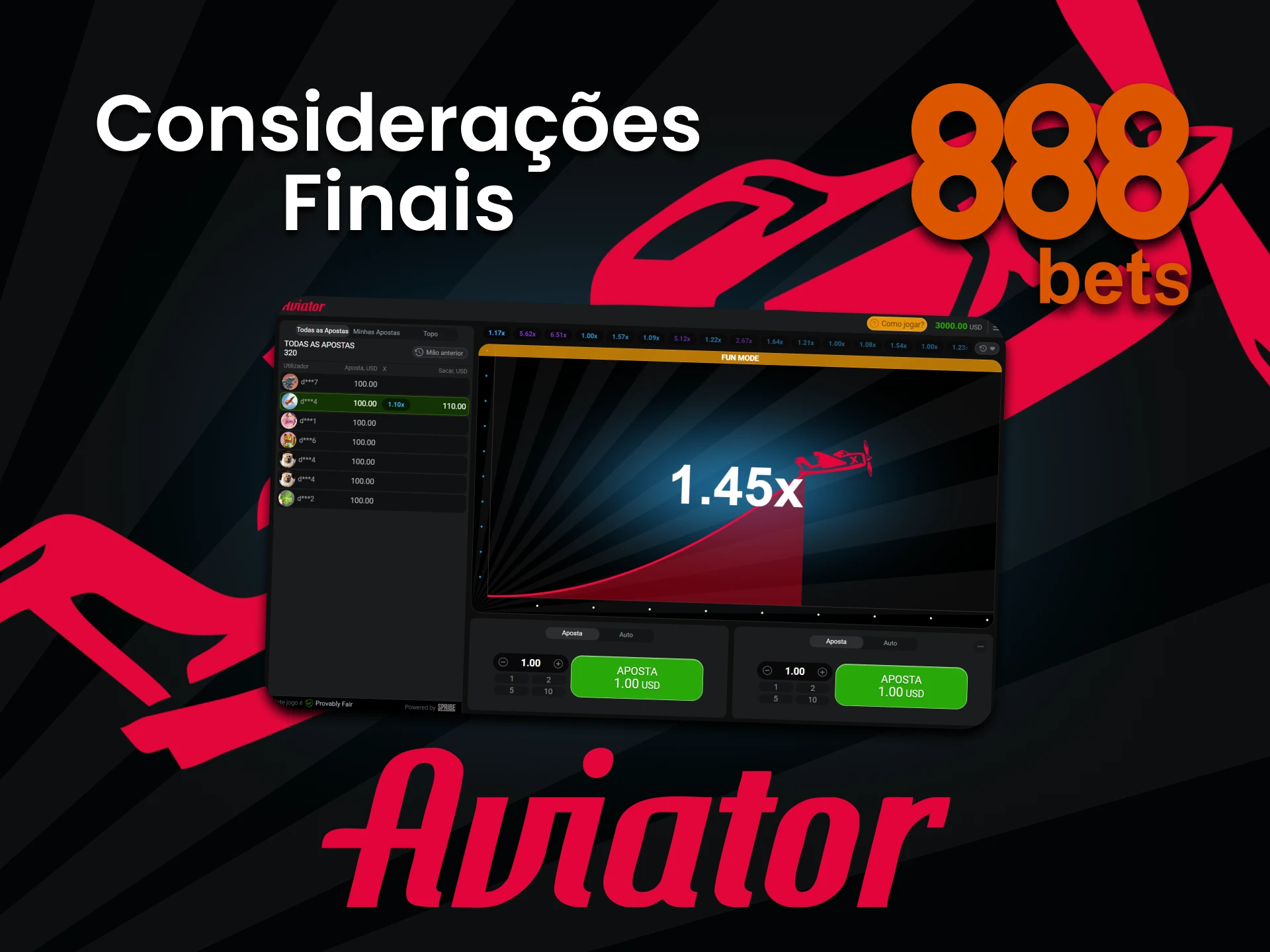 Jogue Aviator com 888bets.