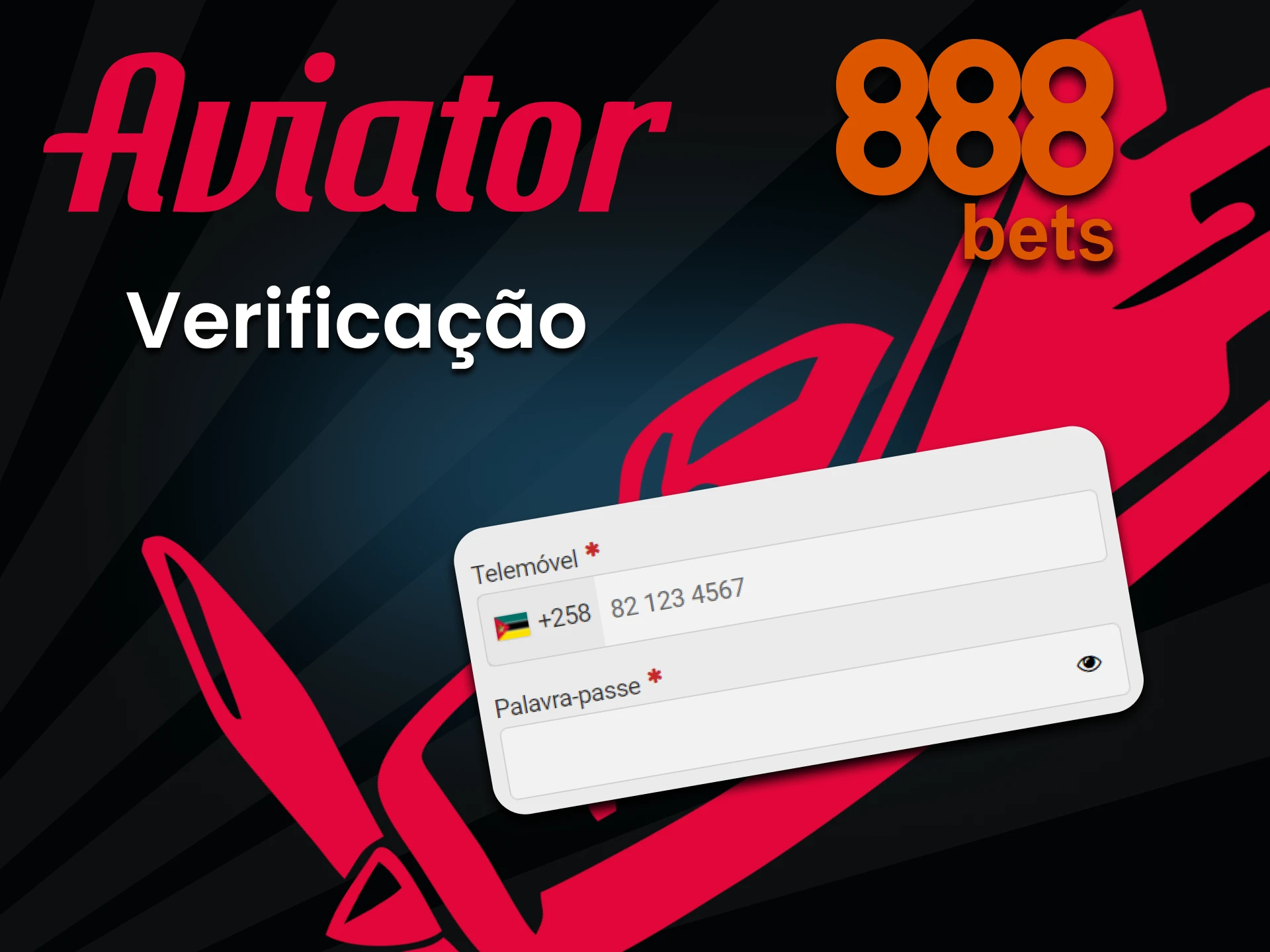 Preencha seus dados pessoais para o serviço 888bets e comece a jogar Aviator.