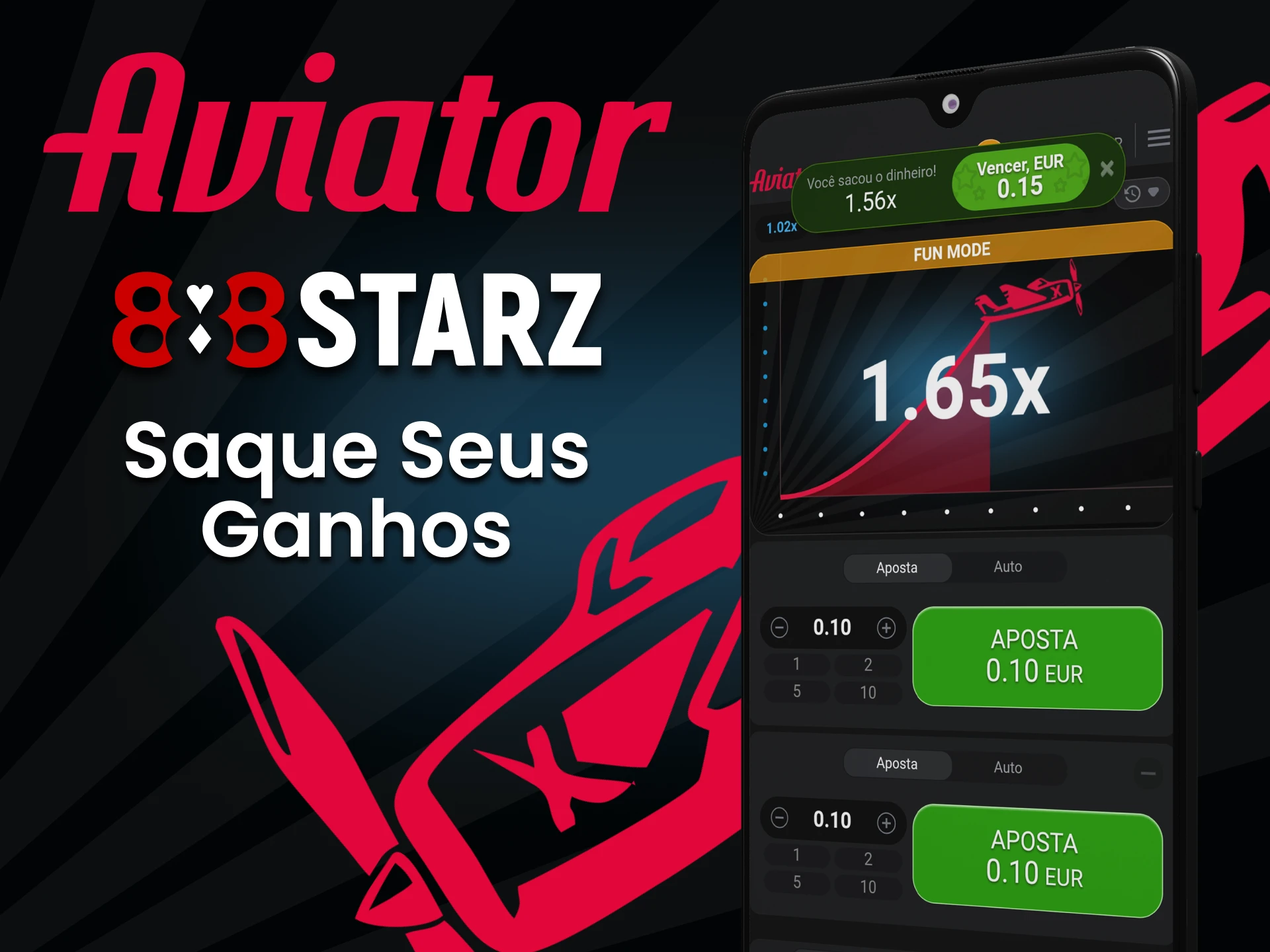 Reivindique seus ganhos do Aviator por meio do aplicativo 888starz.