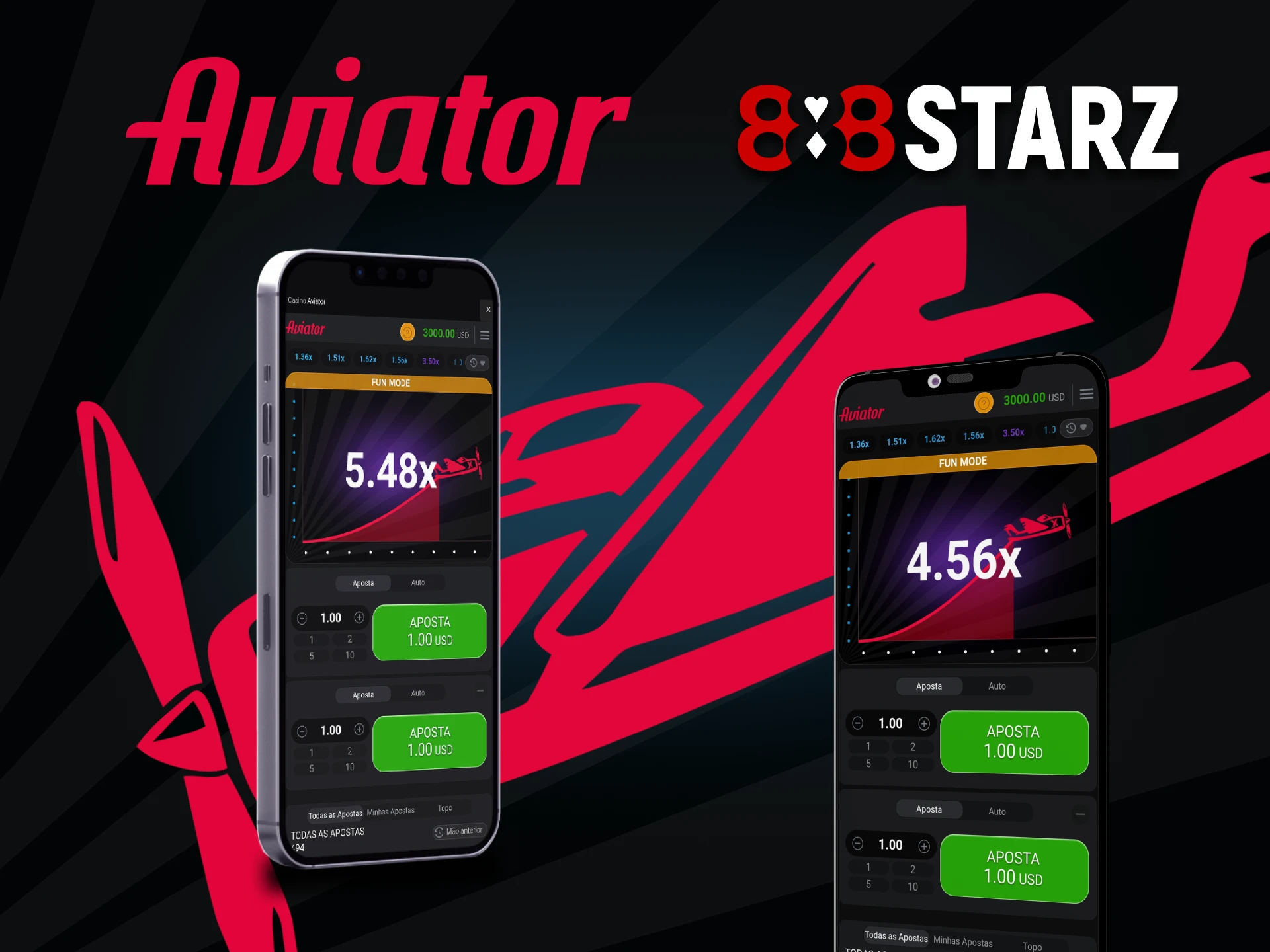 Escolha sua maneira de jogar Aviator no 888starz.