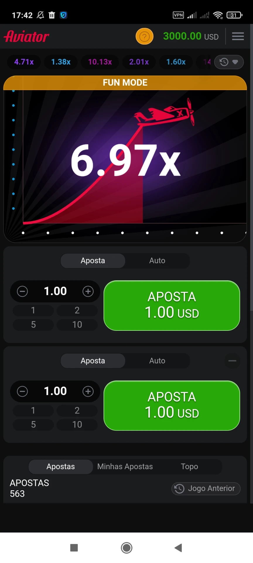 Visite a página do Aviator no aplicativo Betway.