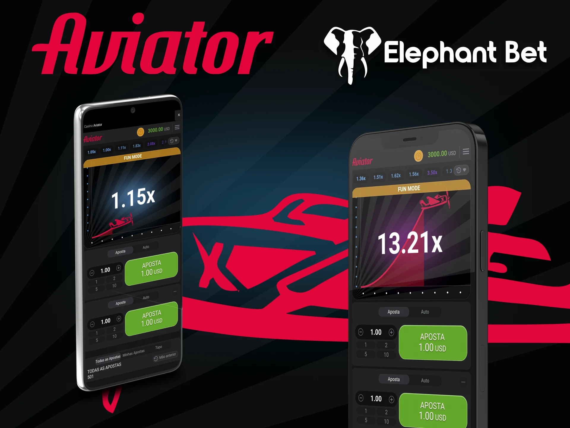 Escolha como você quer jogar Aviator na Elephantbet.