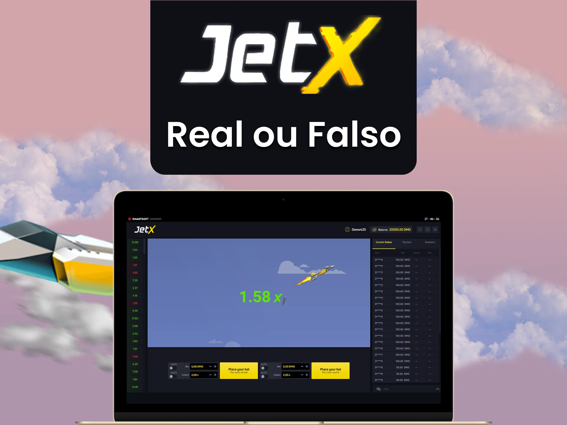 JetX é um jogo absolutamente real.