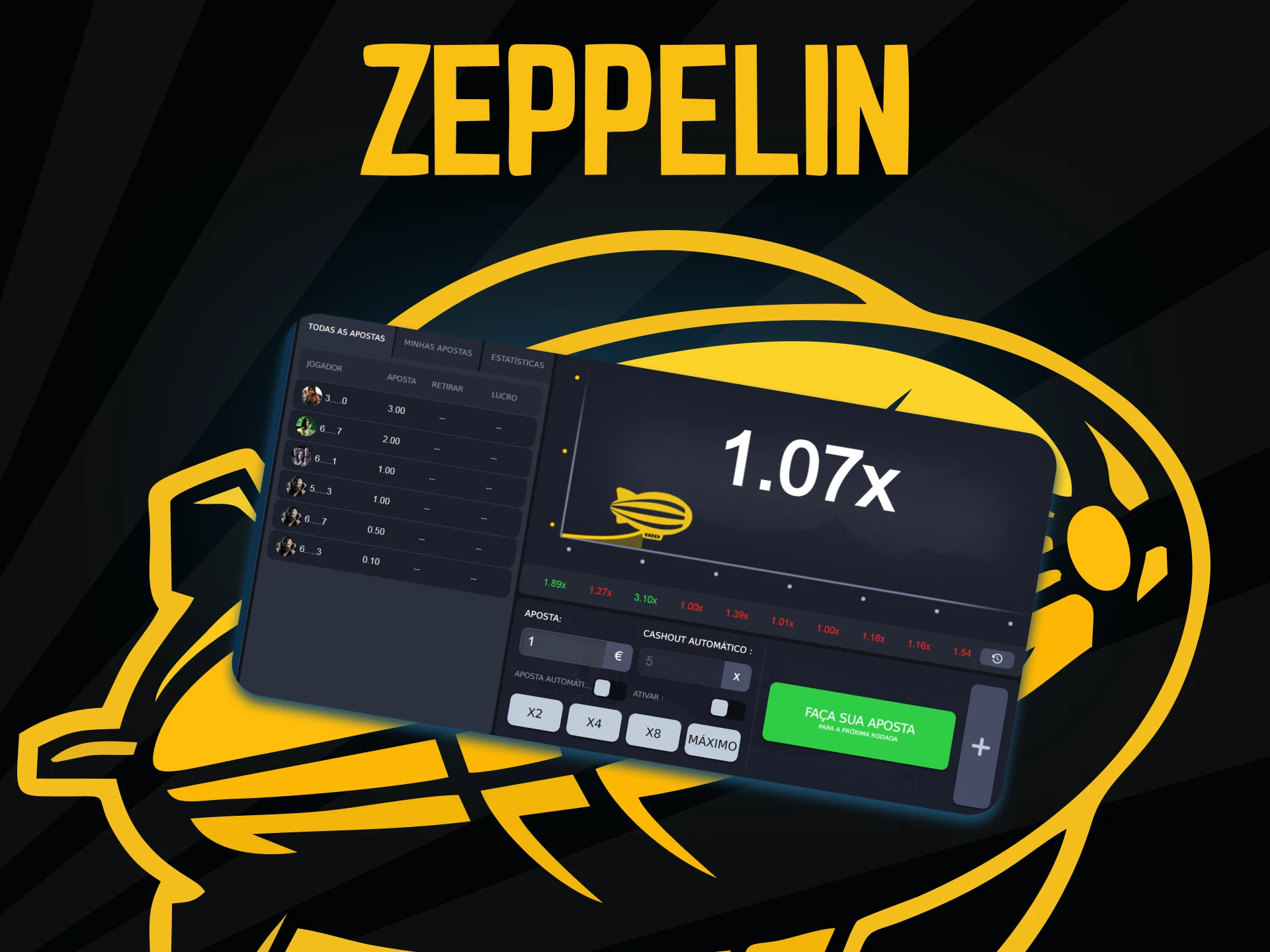 Em vez do Aviator, você pode jogar o Zeppelin.