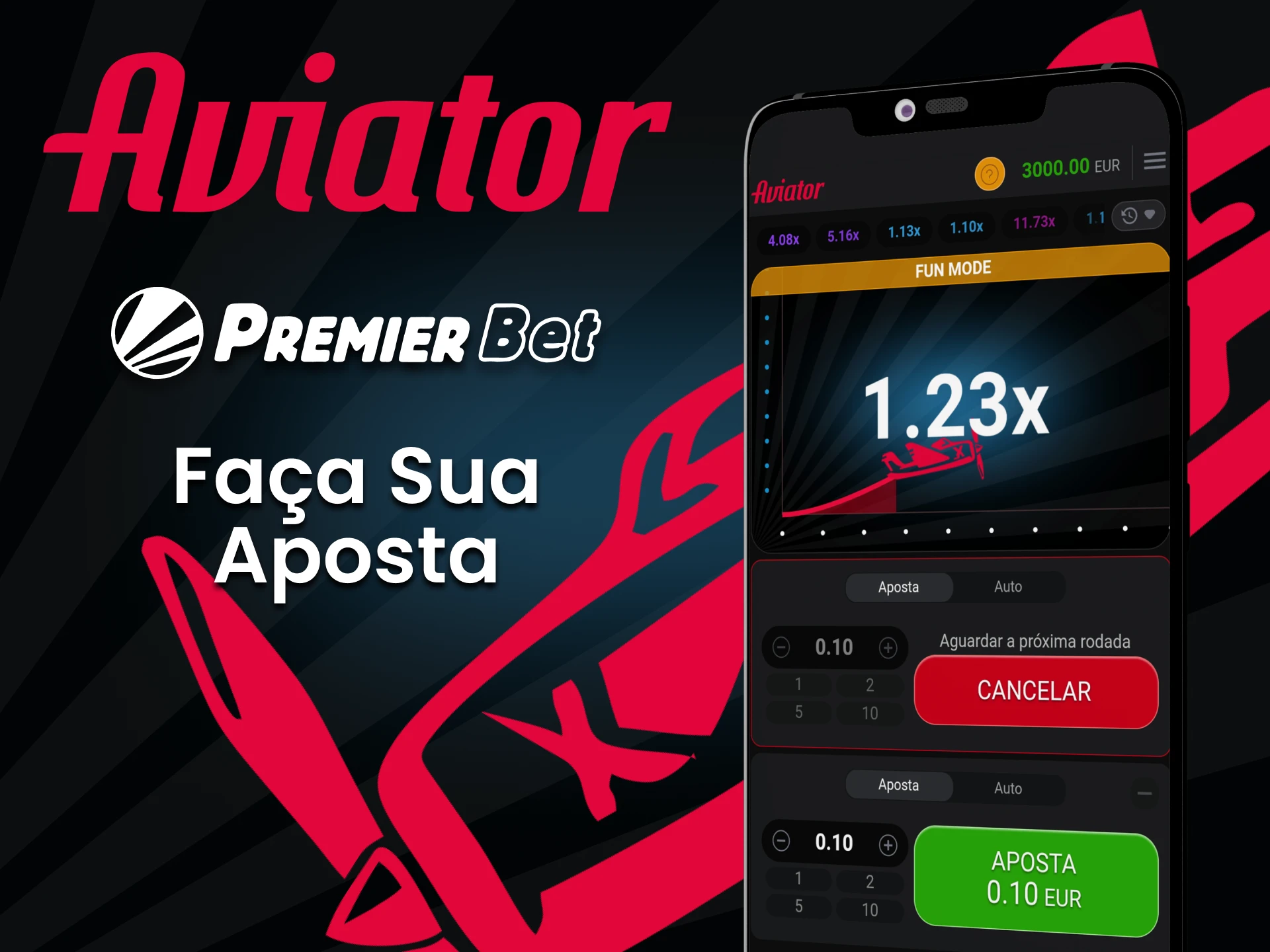 Faça uma aposta no jogo Aviator na Premier Bet.