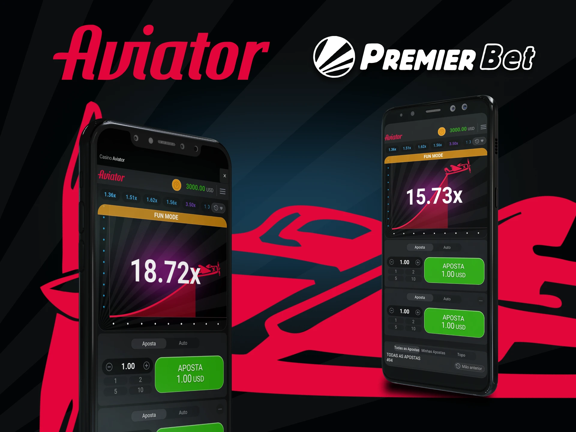 Escolha como você quer jogar Aviator na Premierbet.