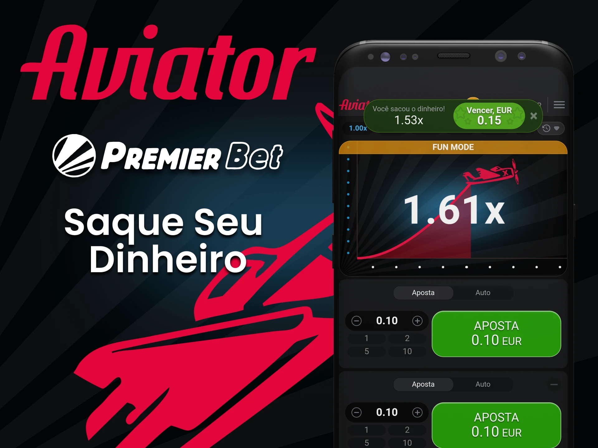 Retire seus ganhos no jogo Aviator da Premier Bet.