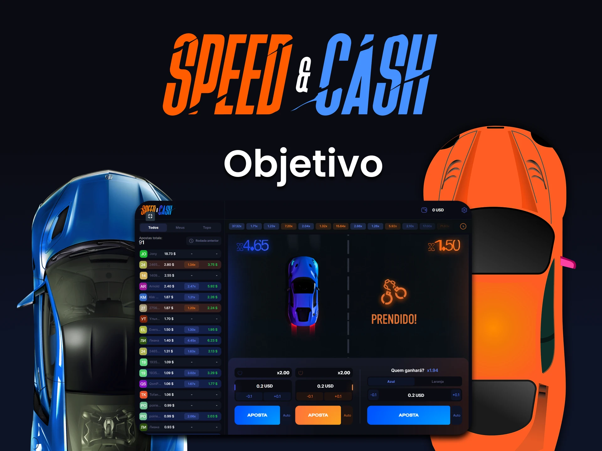 Descubra o objetivo do jogo Speed ​​​​and Cash.