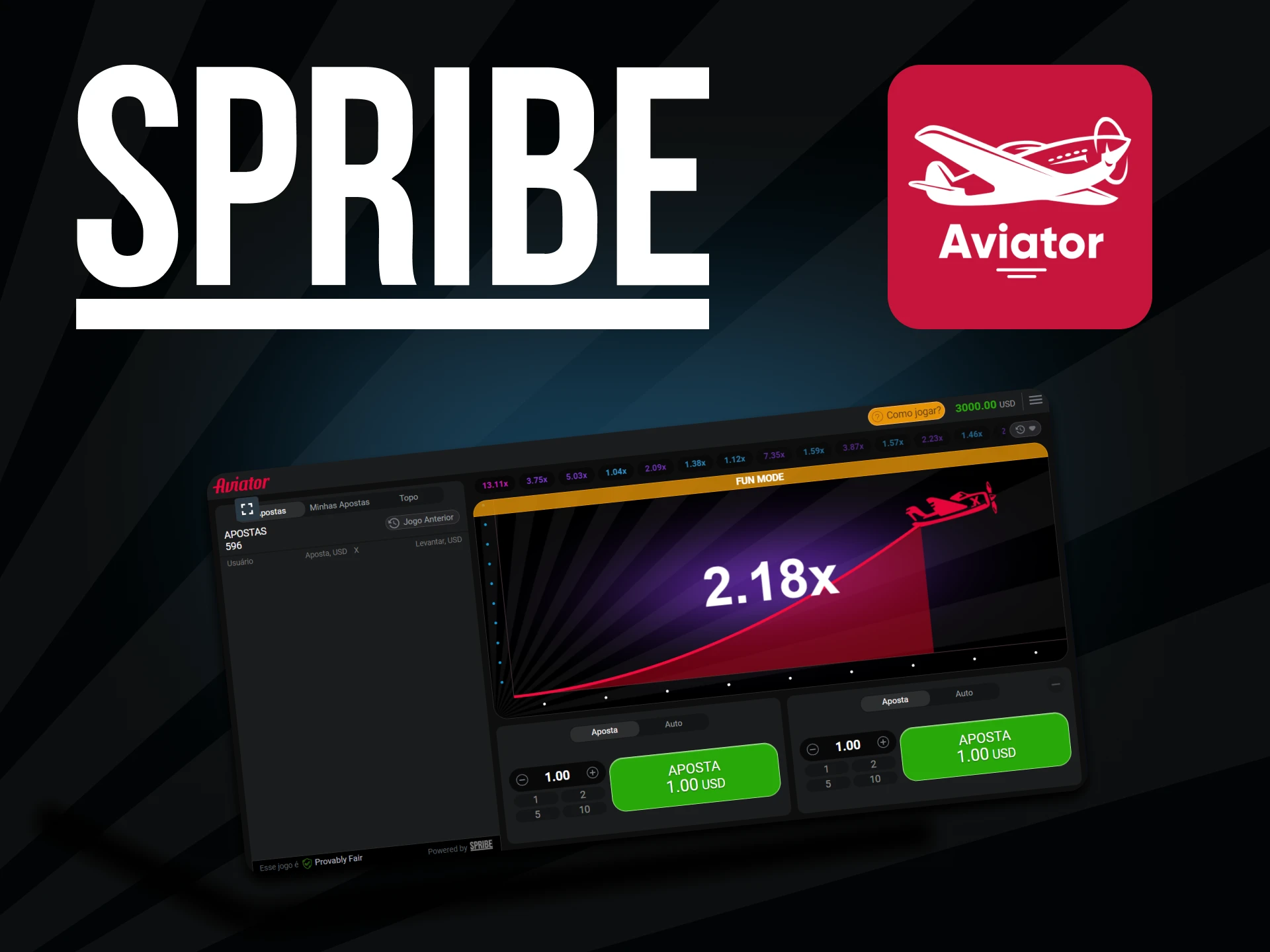 Para um jogo Spribe, escolha Aviator.