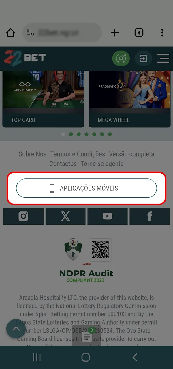 Tenha acesso ao Aviator no 22bet Casino.