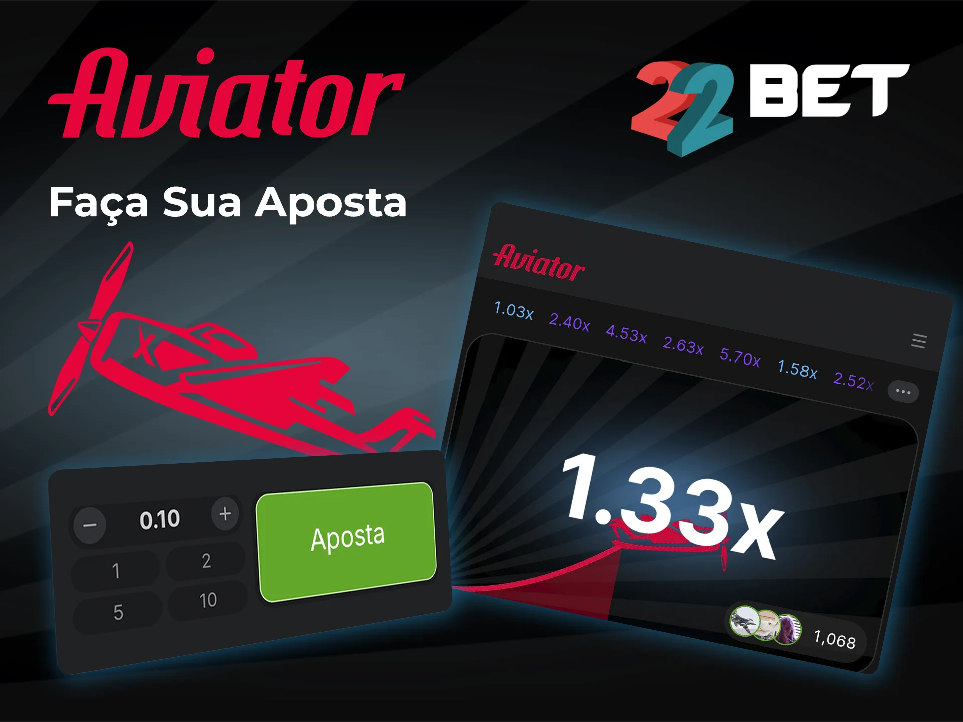 Faça a sua aposta e sinta a emoção do Aviator na 22bet.