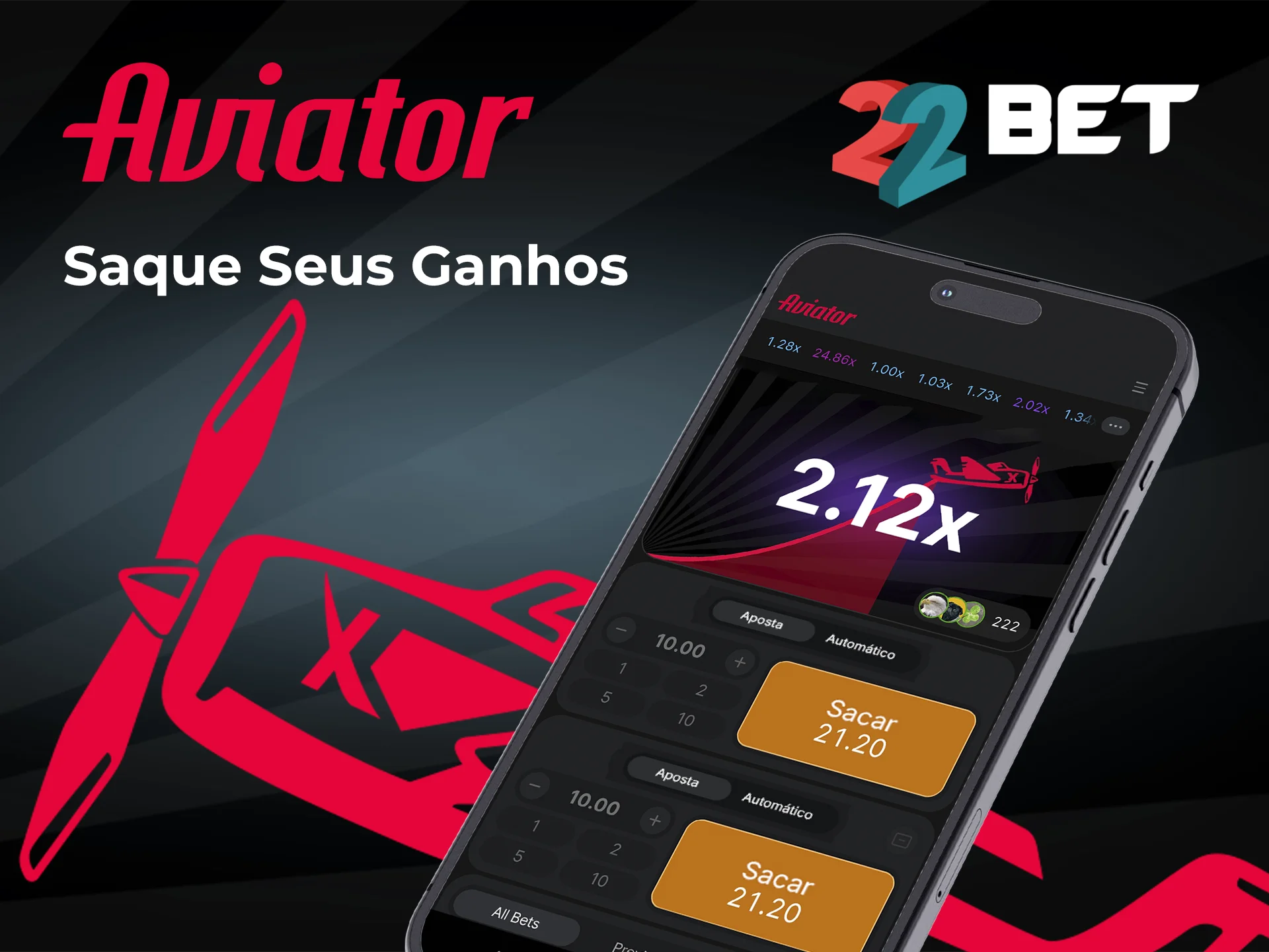 Descubra como levantar os seus ganhos depois de jogar Aviator na 22bet.