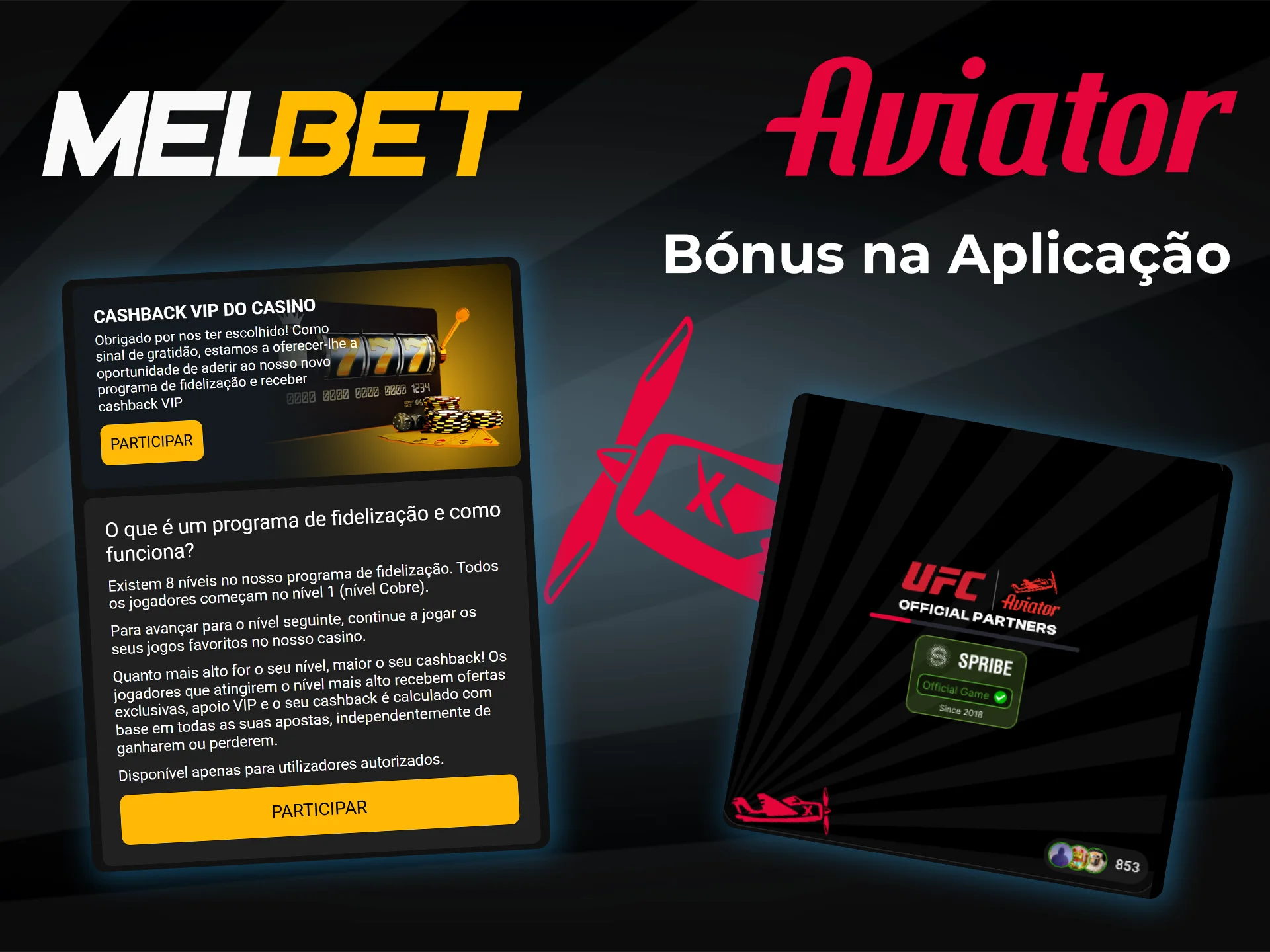 Ganhe bónus e use-os no Aviator no casino Melbet.