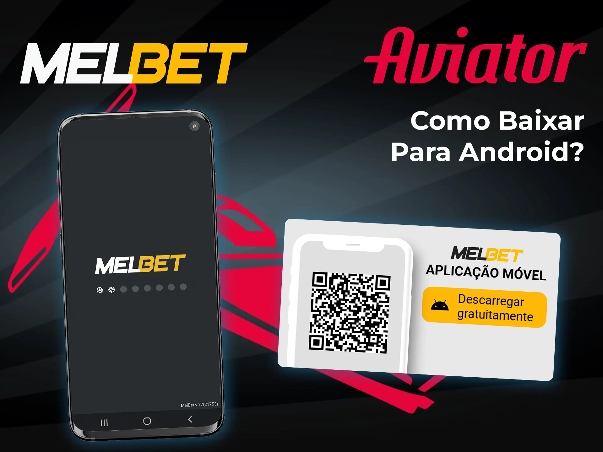 Instale a aplicação no Android e abra o Aviator no Melbet.