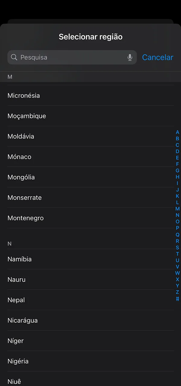 Altere a região e tenha acesso à aplicação Melbet.