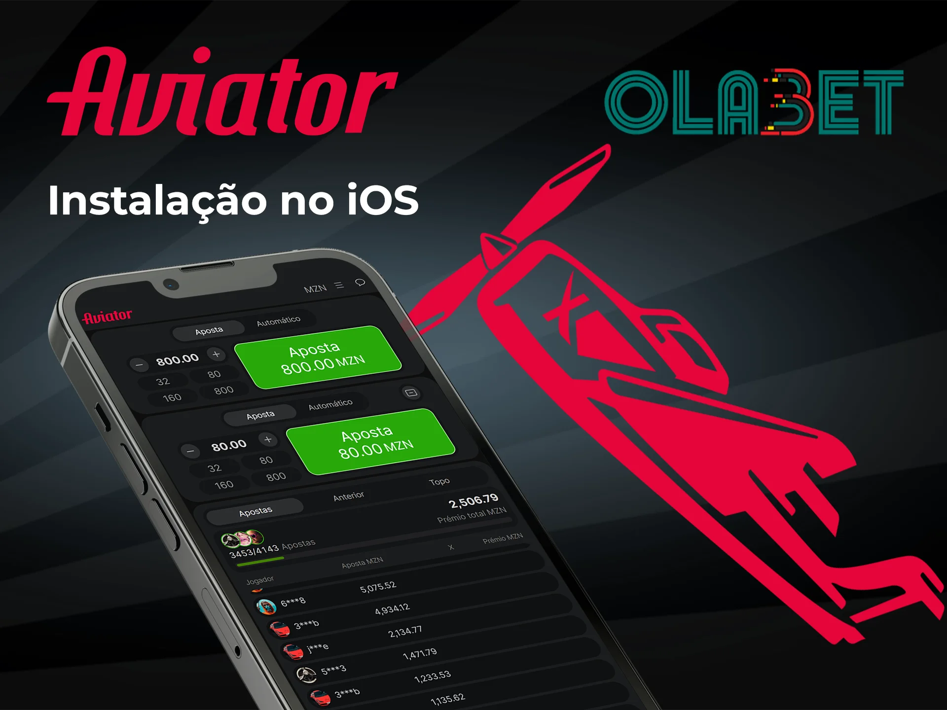 Instale a aplicação iOS e jogue Aviator no Olabet.