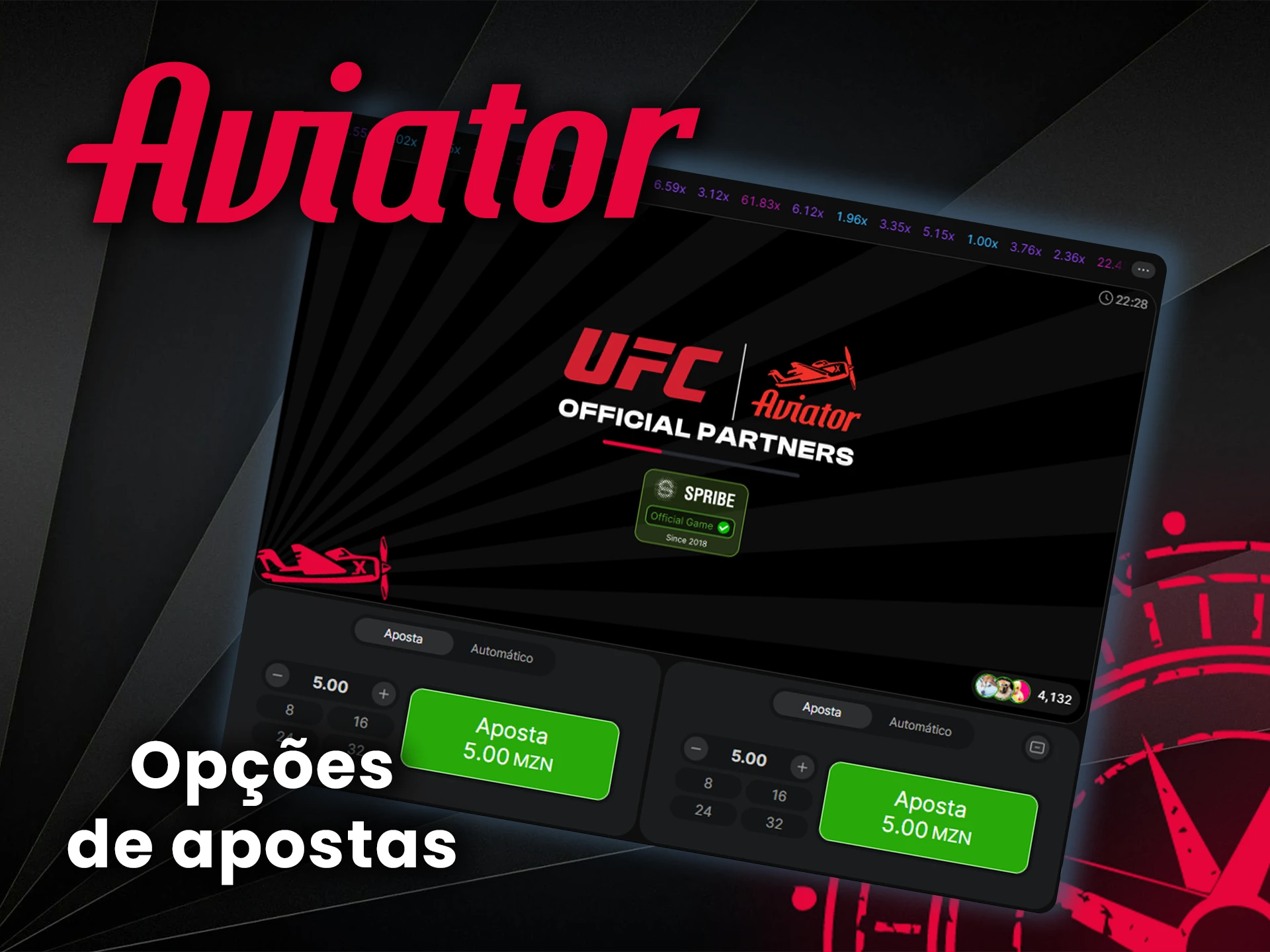Explore a interface do jogo Aviator.