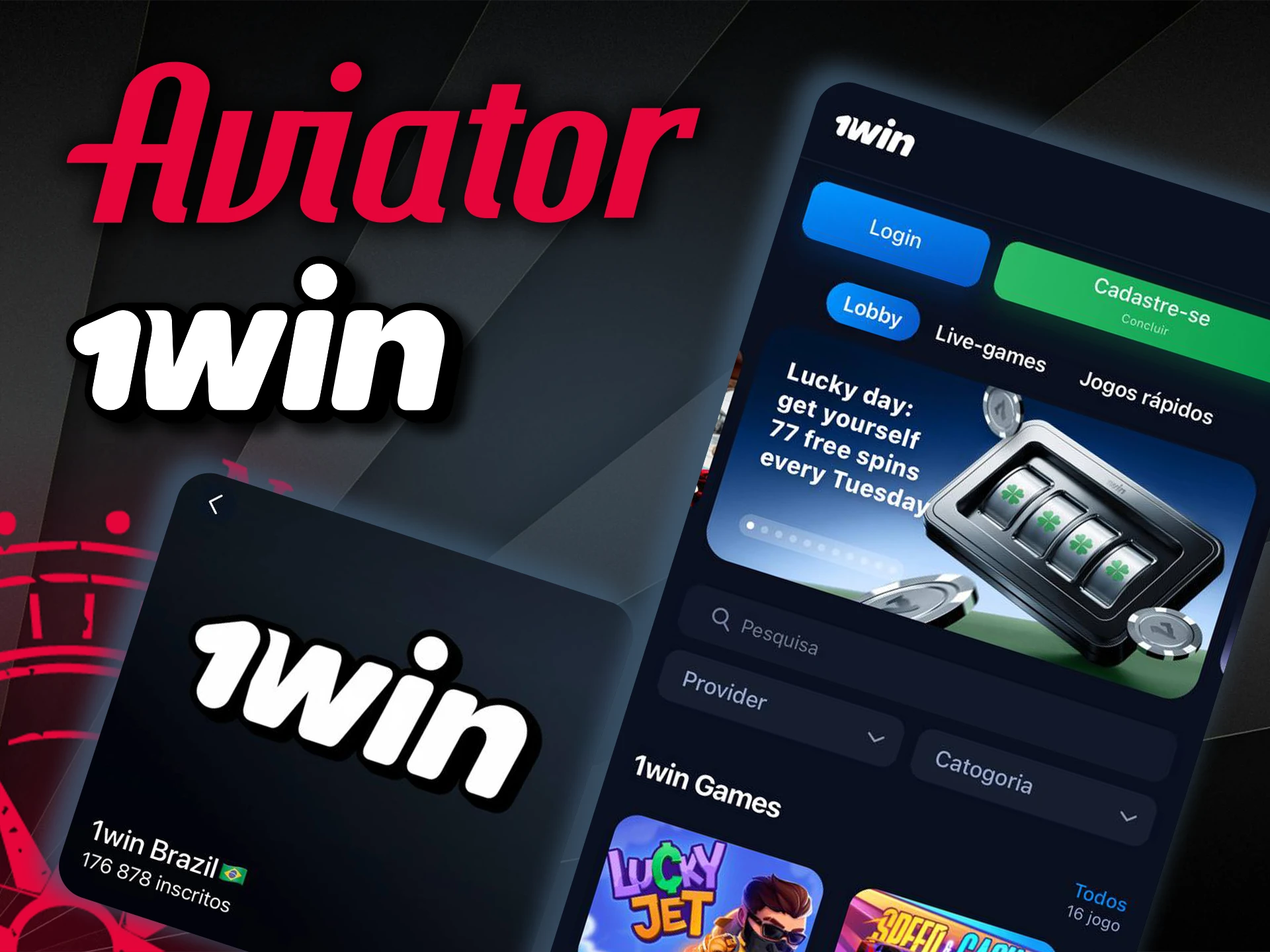 Acompanhe os alertas de jogos do Aviator no canal 1win do Telegram.