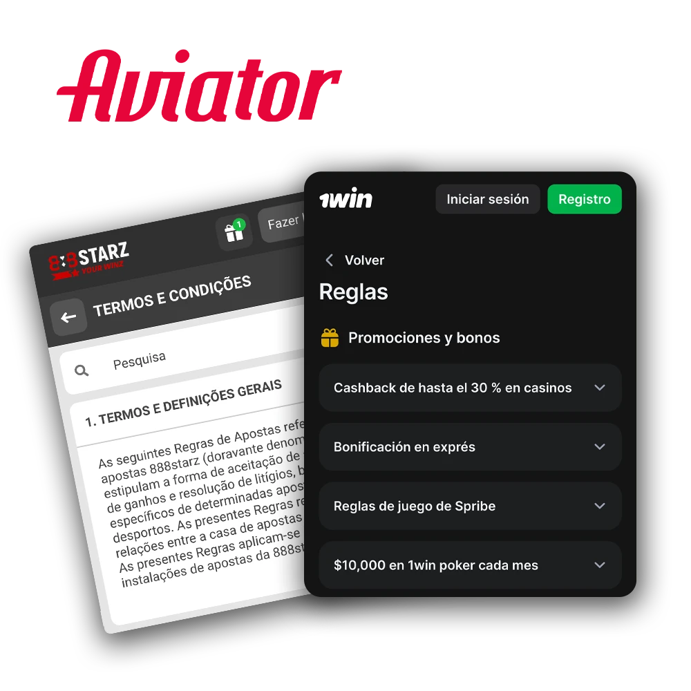 Familiarize-se com as regras do site antes de jogar no Aviator.