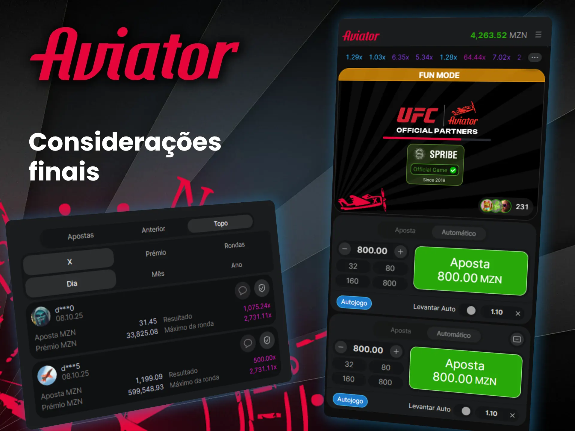 Conheça as conclusões e comece a jogar Aviator.