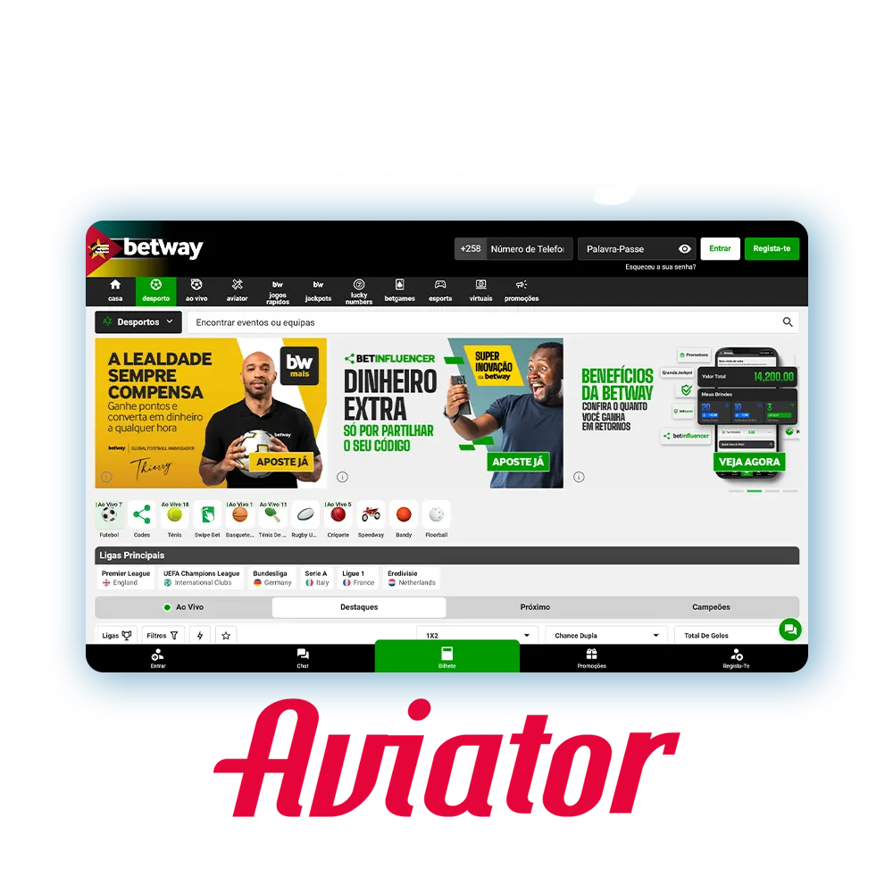 Abra o Betway Aviator e comece o seu caminho para a vitória.