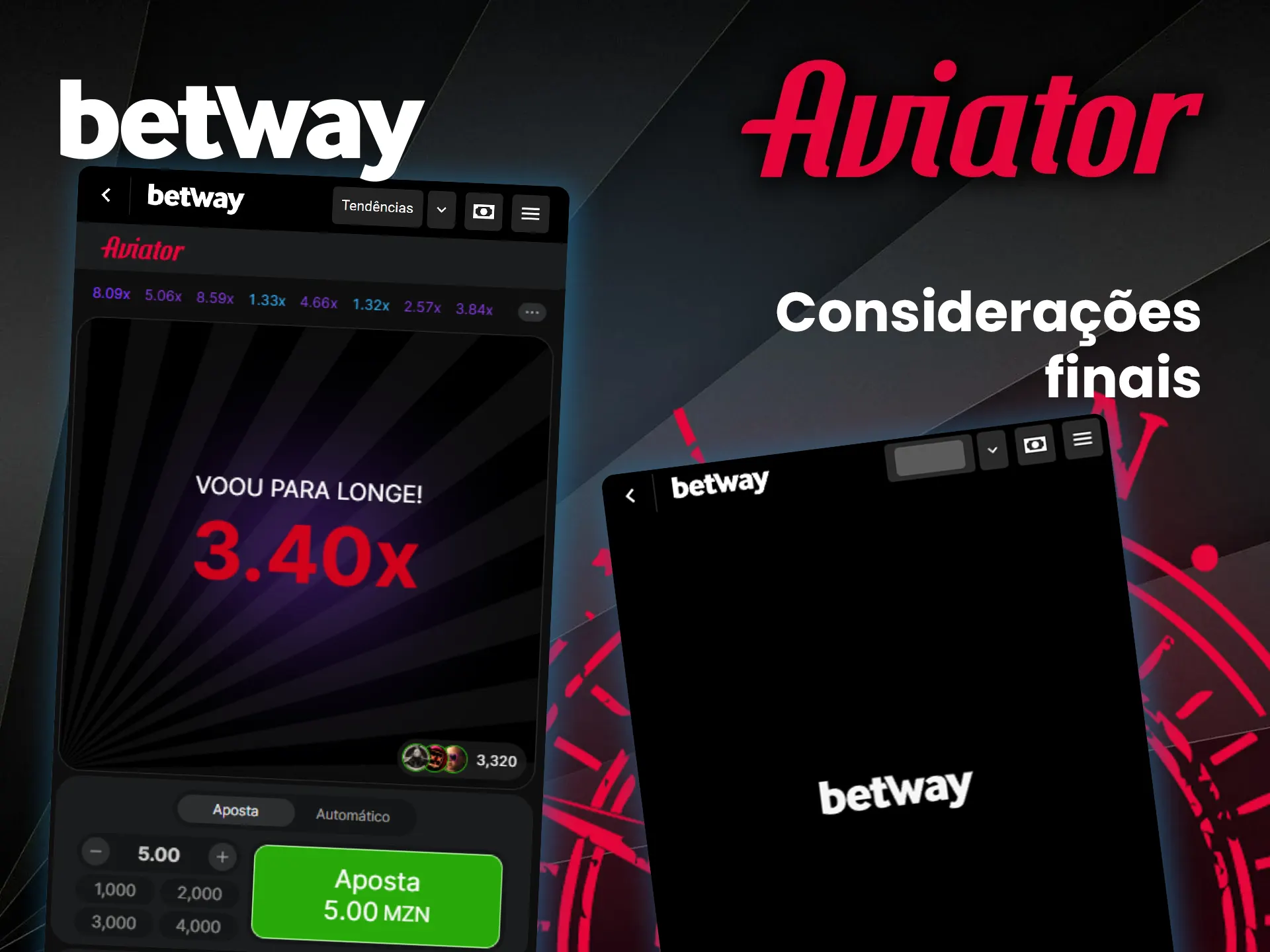 Comece a ganhar no Betway Aviator.