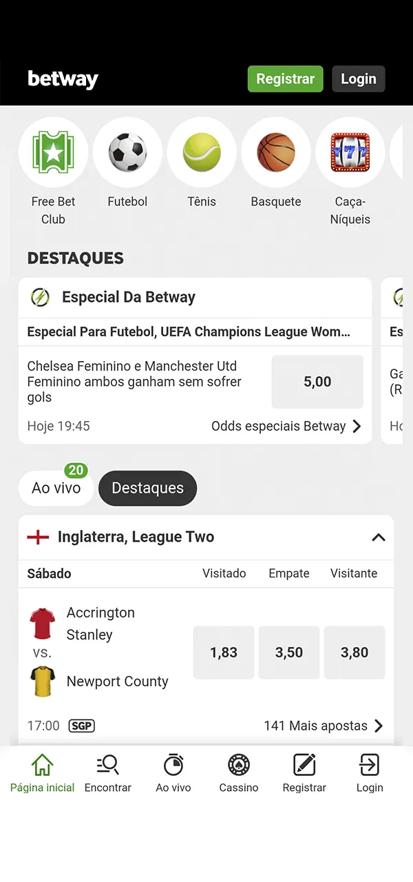 Descubra as oportunidades da Betway.